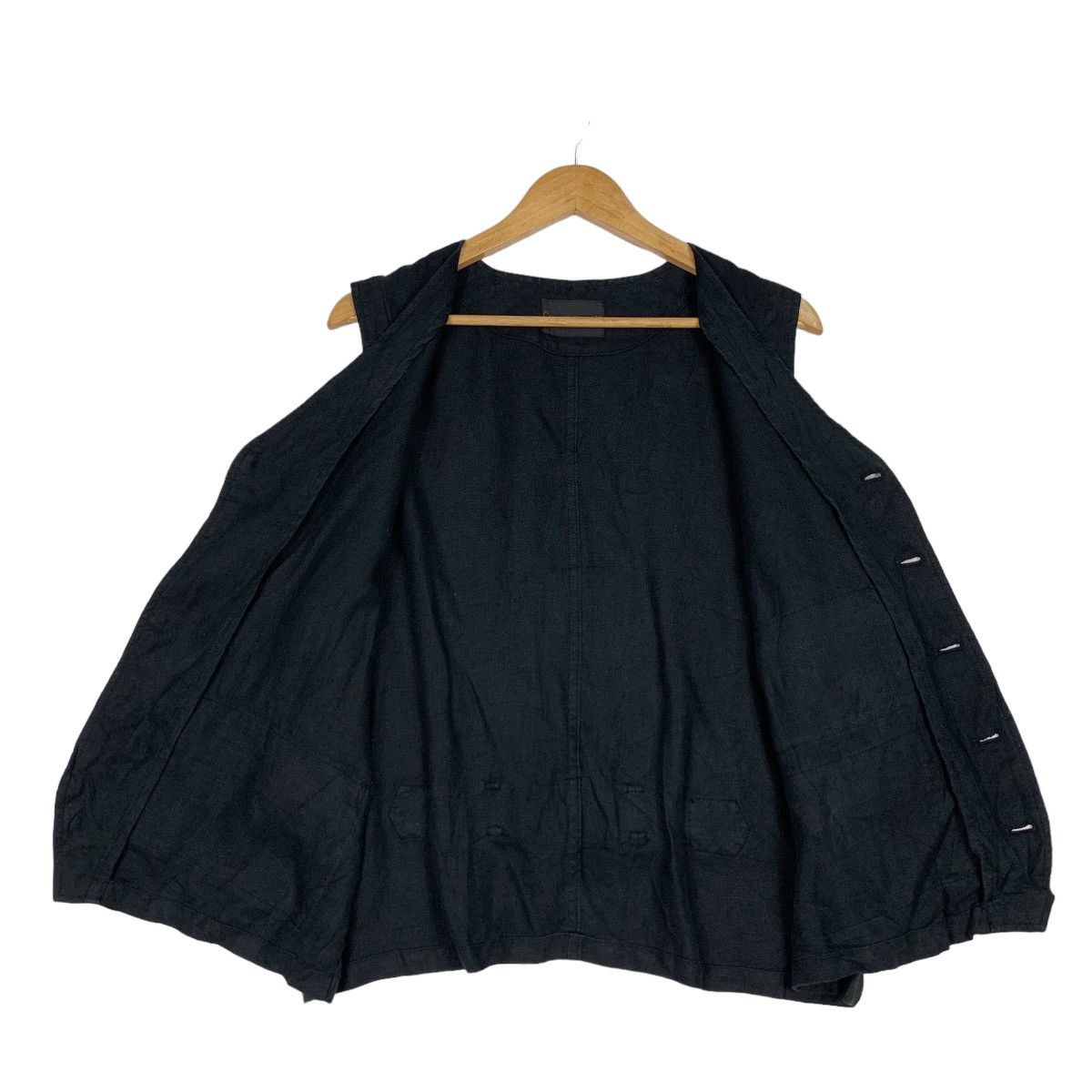 Vintage COMMECI COMMECA Cotton Belted Button Vest #0959-C42 Size US L / EU 52-54 / 3 - 12 Thumbnail