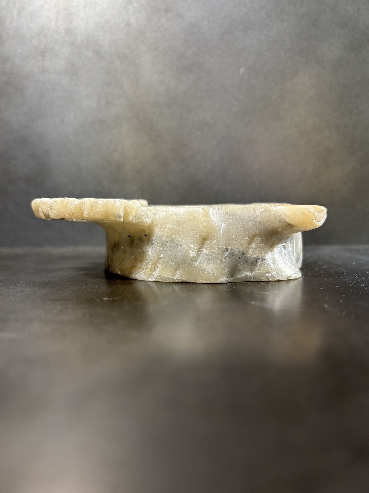 Vintage Carved Vintage Stone Ashtray Chinese Alabaster Soapstone 60s Size ONE SIZE - 11 Thumbnail