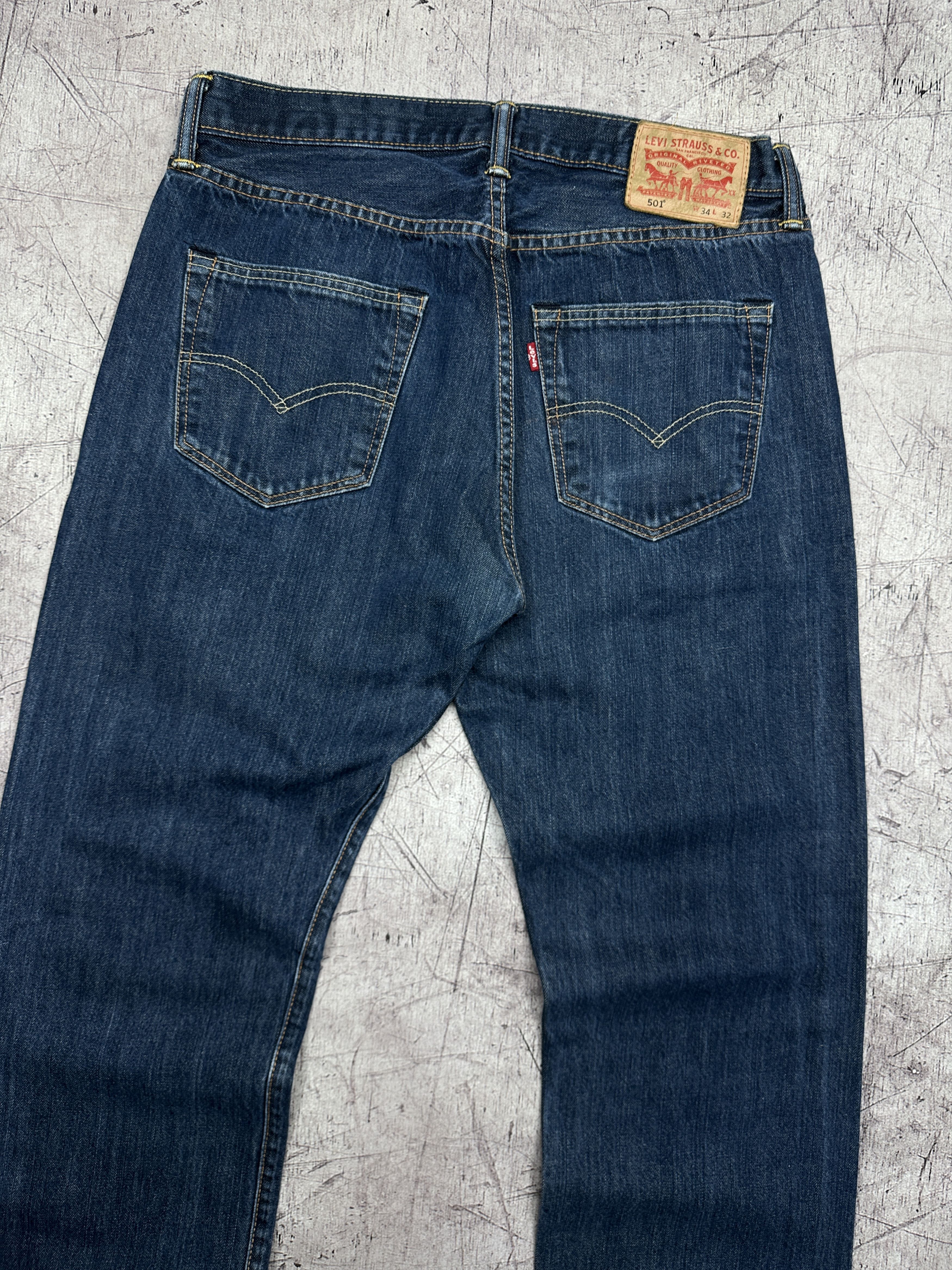 Levi's Levi's 501 Mens Denim Pants Jeans Size 34 x 32 Size US 34 / EU 50 - 2 Thumbnail