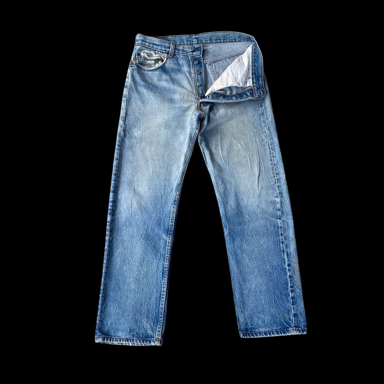 Levi's Vintage Clothing VINTAGE 80S LEVIS 501 DISTRESSED REPAIR DENIM W30X28" Size US 30 / EU 46 - 4 Thumbnail