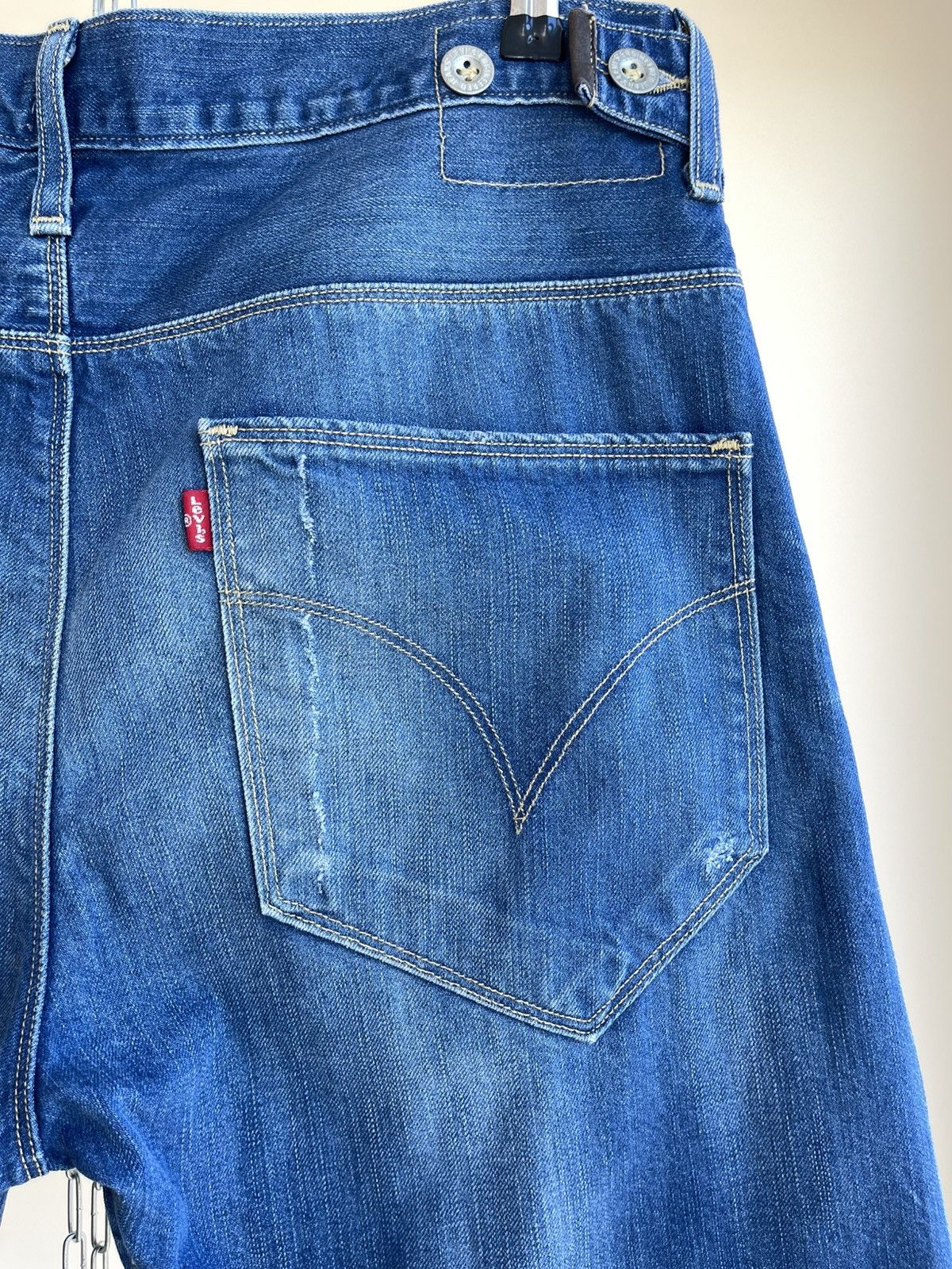 Levi's Engineered Jeans Twisted Seam Denim Shorts Vintage 2000s Size US 32 / EU 48 - 17 Thumbnail