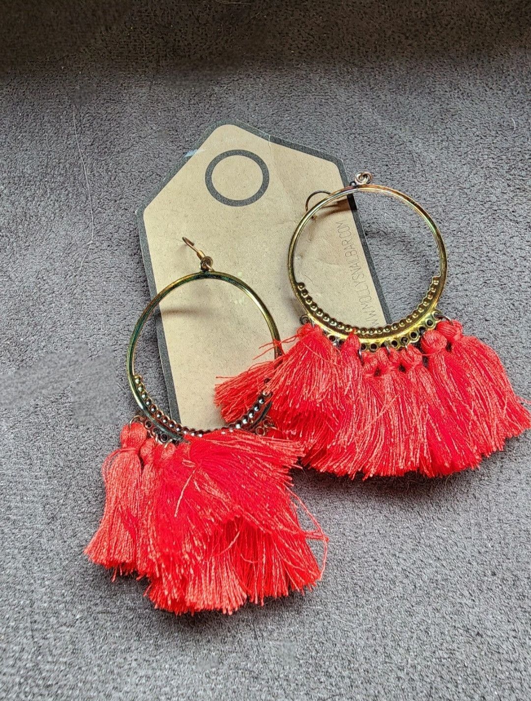 Other NIP LANTAI Red Bohemian Tassel Earrings Set-Trendy Fringe Size ONE SIZE - 2 Thumbnail