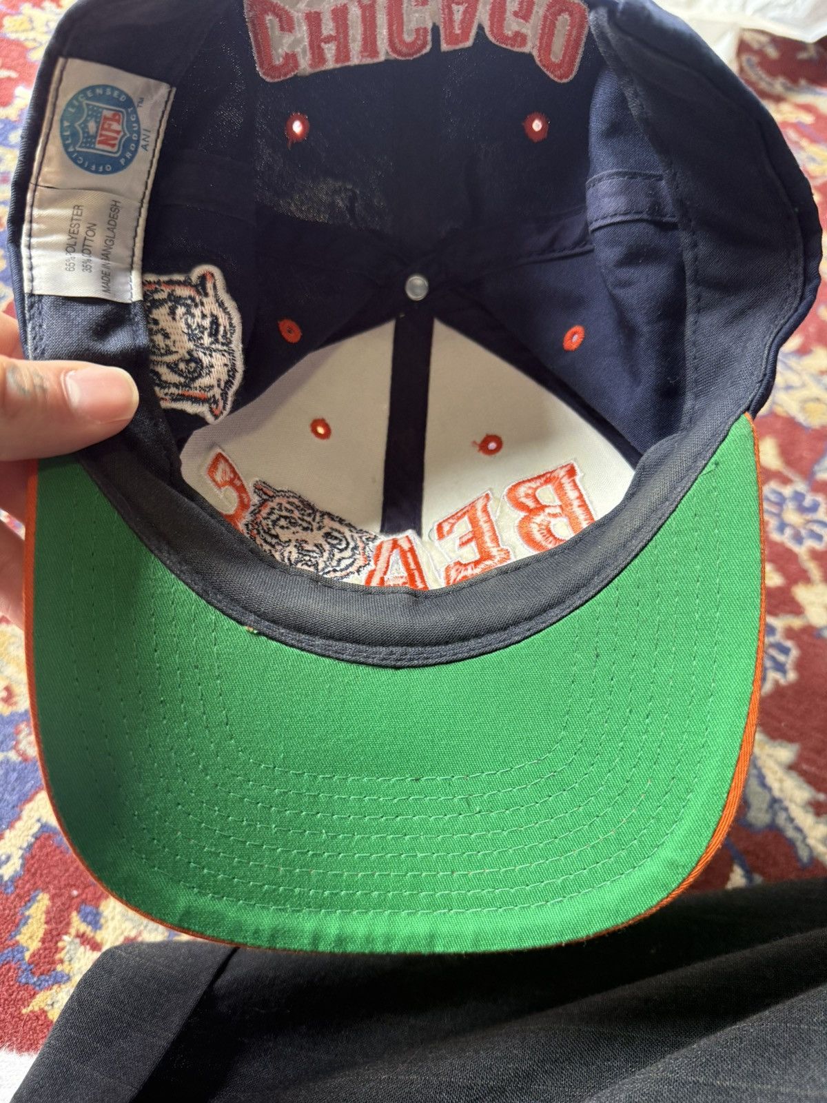 NHL Vintage 90s Chicago Bears Snapback Hat NFL Navy Blue 90’s Size ONE SIZE - 4 Thumbnail