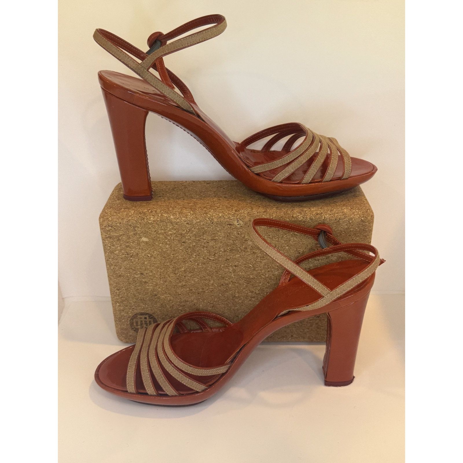 Marc Jacobs Marc Jacob Size 6.5 Bronze High Heel Sandal Strappy with Box Size US 4 / IT 34 - 2 Thumbnail
