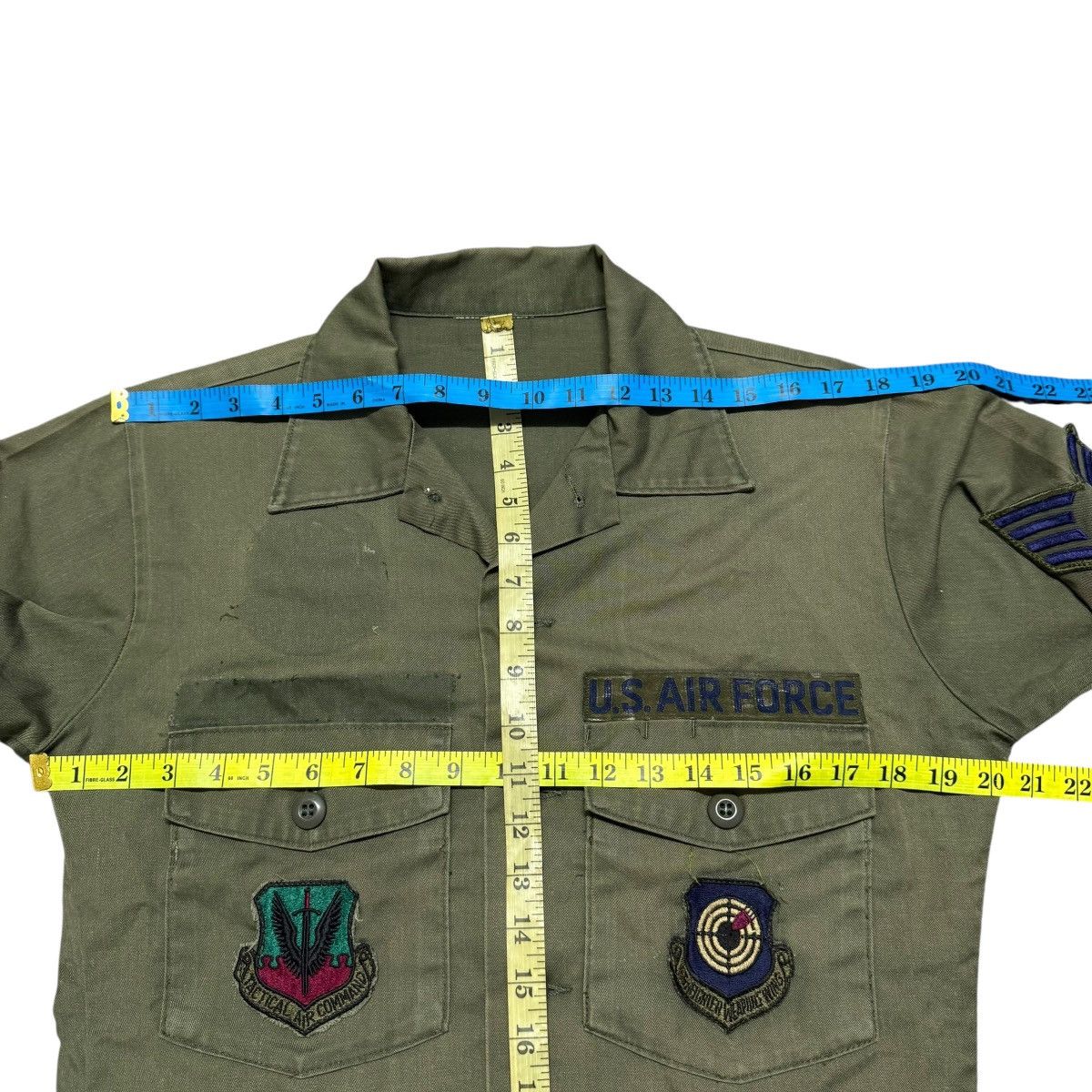 Vintage Vintage OG107 Fatigue Shirt Us Airforce Vietnam War Size US M / EU 48-50 / 2 - 16 Thumbnail