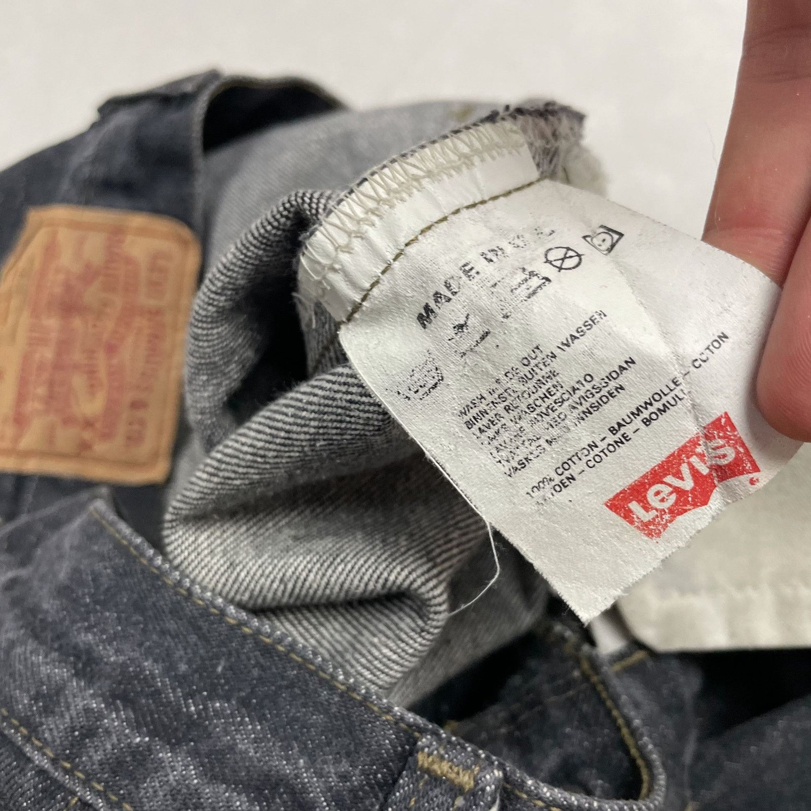 Levi's × Vintage Levi's 501 Men's Gray Cotton Denim Straight Leg Jeans 30x34 Size US 30 / EU 46 - 8 Thumbnail