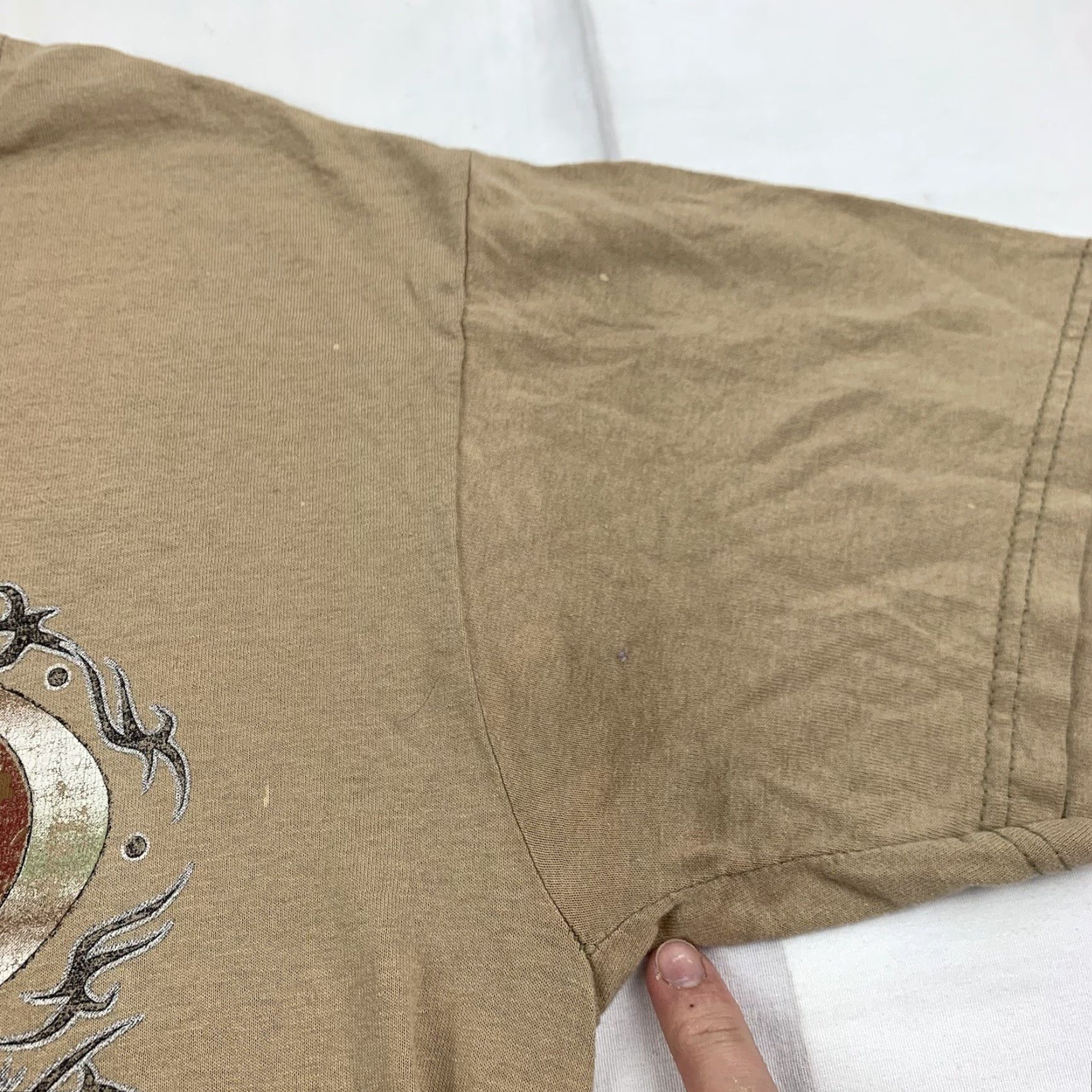 Jerzees VINTAGE Jerzees Hawaii Shirt Adult Medium Crew Neck Short Sleeve Brown Grunge Y2K Surfer Mens M Size US M / EU 48-50 / 2 - 3 Thumbnail