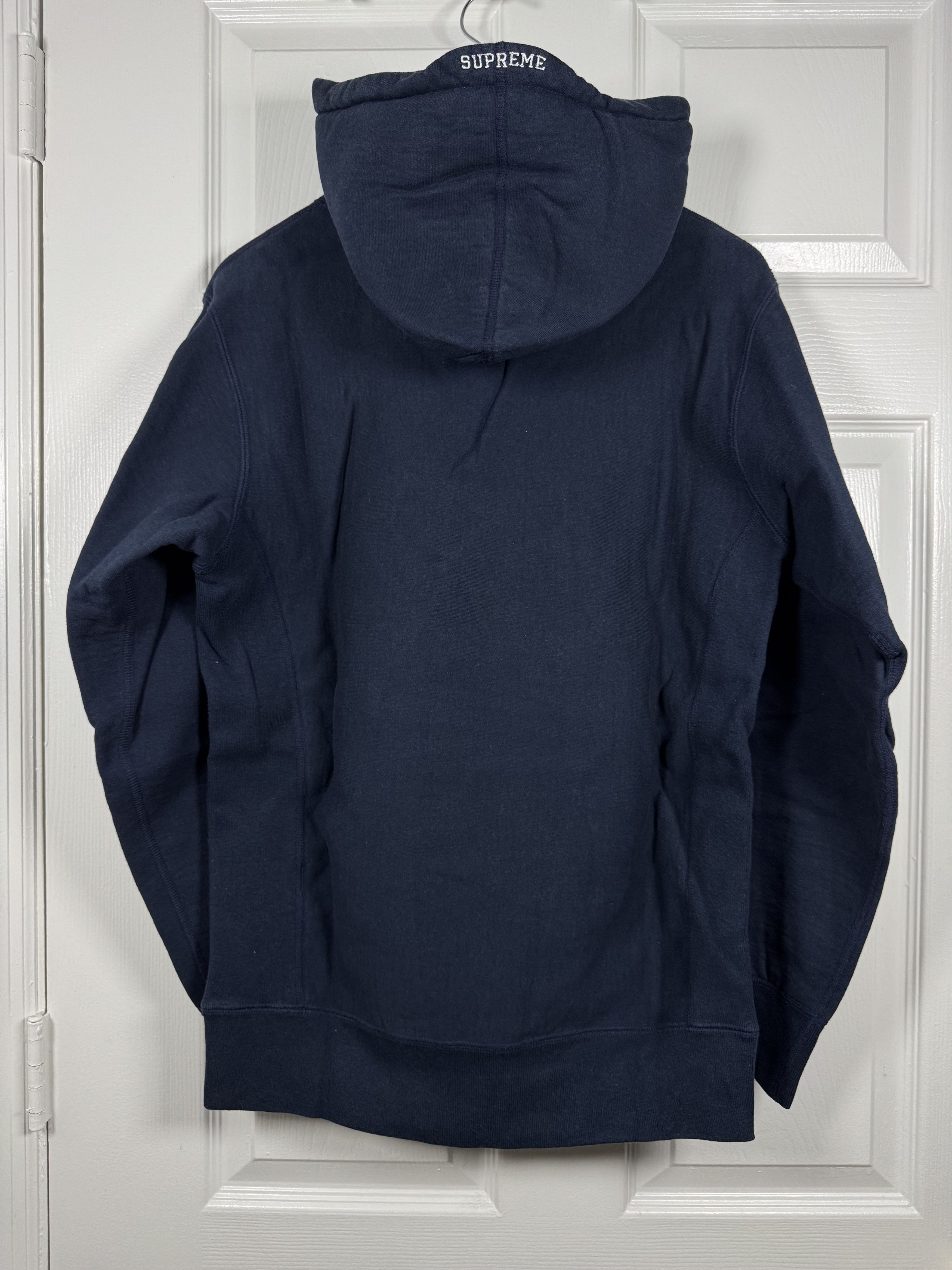 Supreme S Logo Hooded Sweatshirt Navy Blue Medium Size US M / EU 48-50 / 2 - 5 Thumbnail