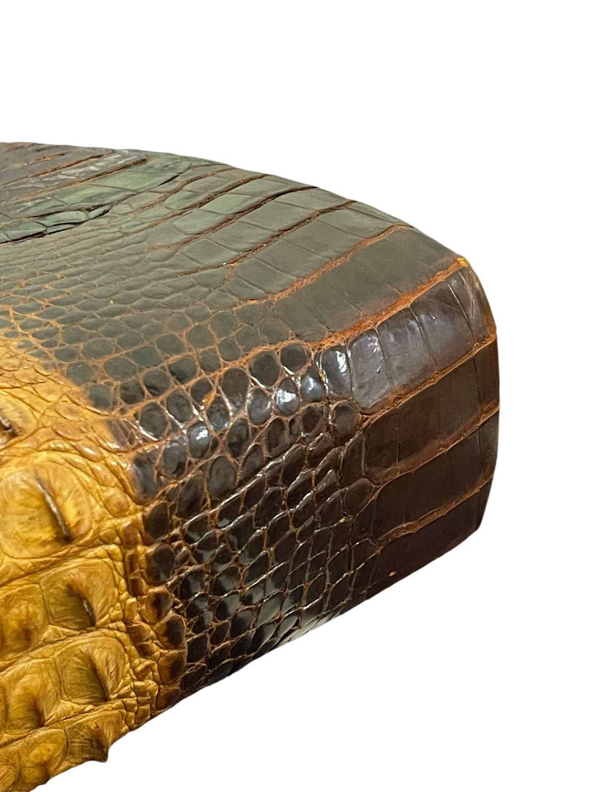 Vintage Crocodile Leather Patina Vtg 50s Unknown Japan Hand Bag 4🟩 Size ONE SIZE - 8 Thumbnail