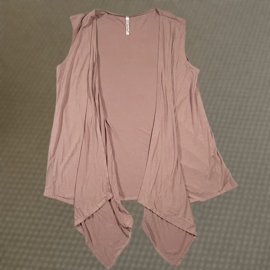 Vintage VINTAGE Isaac Liev Lightweight Cardigan Duster Womens XL Beige Sleeveless Made in USA Cardigan Vest USA Autumn Spring Summer Winter Size XL / US 12-14 / IT 48-50 - 1 Thumbnail