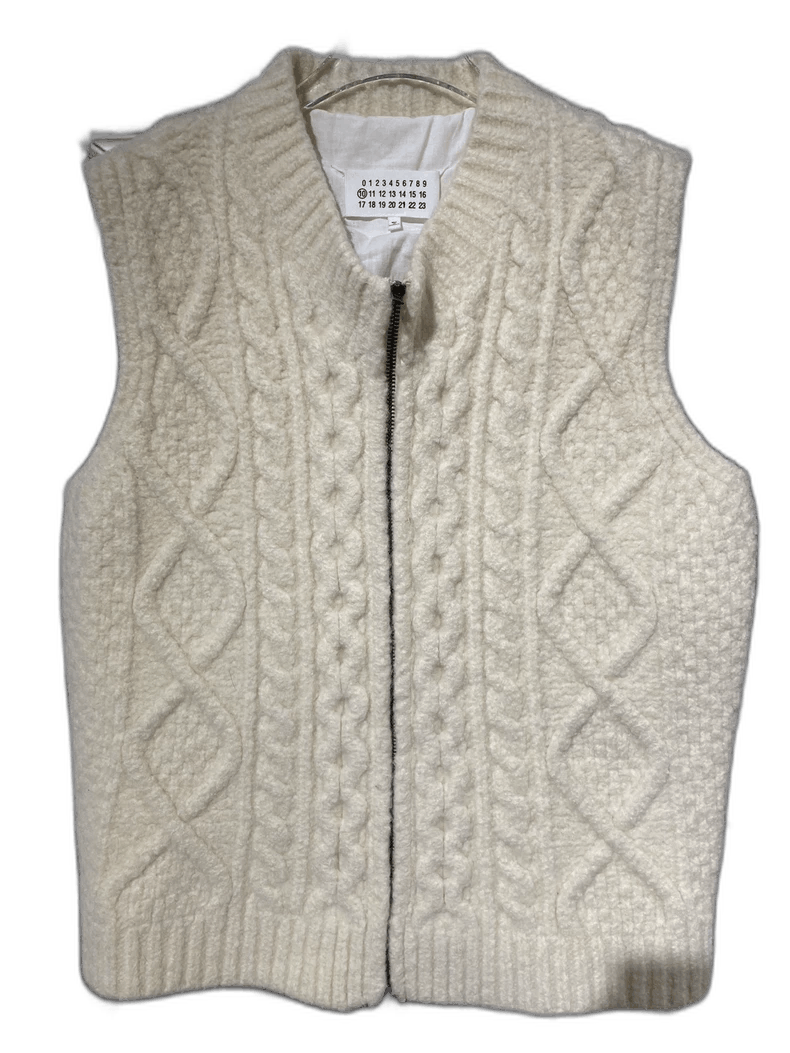 Maison Margiela Maison Martin Margiela White Wool Vest Size US M / EU 48-50 / 2 - 1 Thumbnail