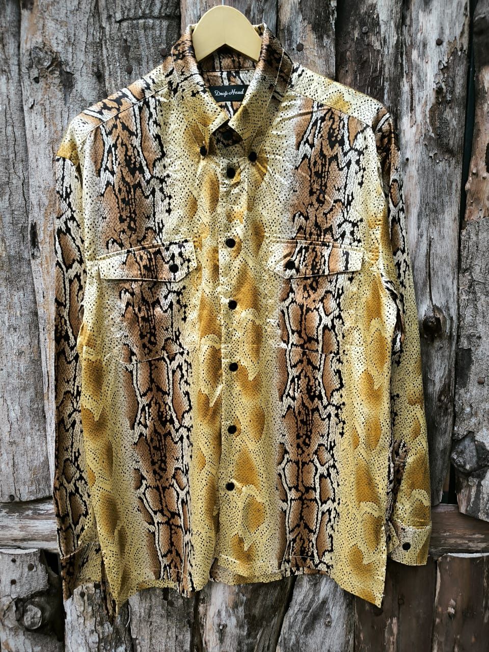 Japanese Brand × Vintage python pattern shirt Drop Head Size US L / EU 52-54 / 3 - 1 Thumbnail