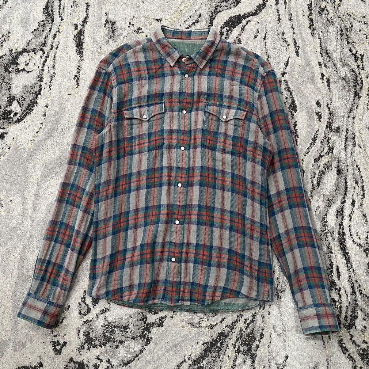 balmain SS11 チェック半袖シャツ　Decarnin サイズ38 Balmain F/W 2011 Decarnin Plaid Flannel Shirt – Buy Beg or Steal