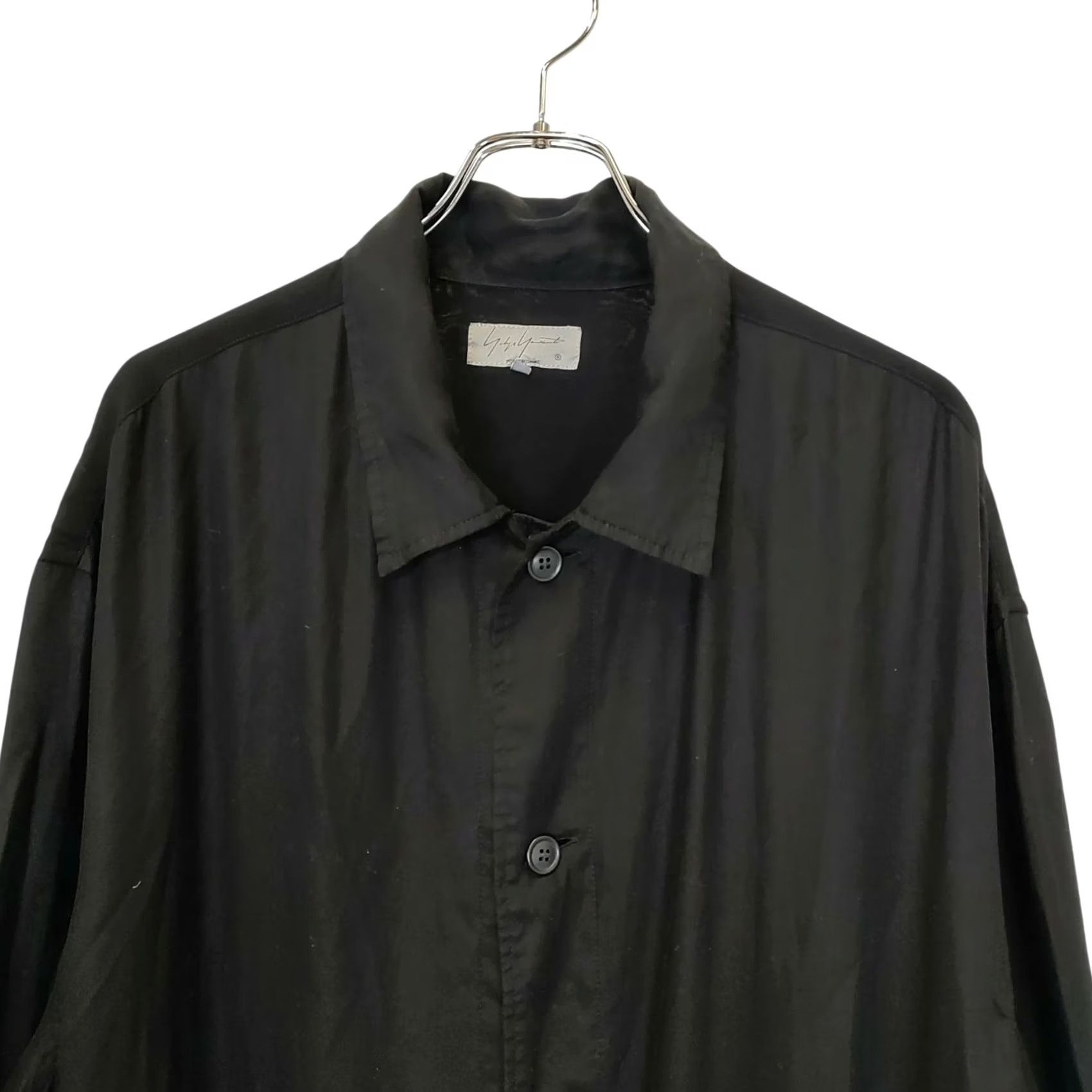 Yohji Yamamoto YOHJI YAMAMOTO POUR HOMME BIG SHIRT Black Size 3 Long Length 20AW Men's Used Size US S / EU 44-46 / 1 - 3 Thumbnail