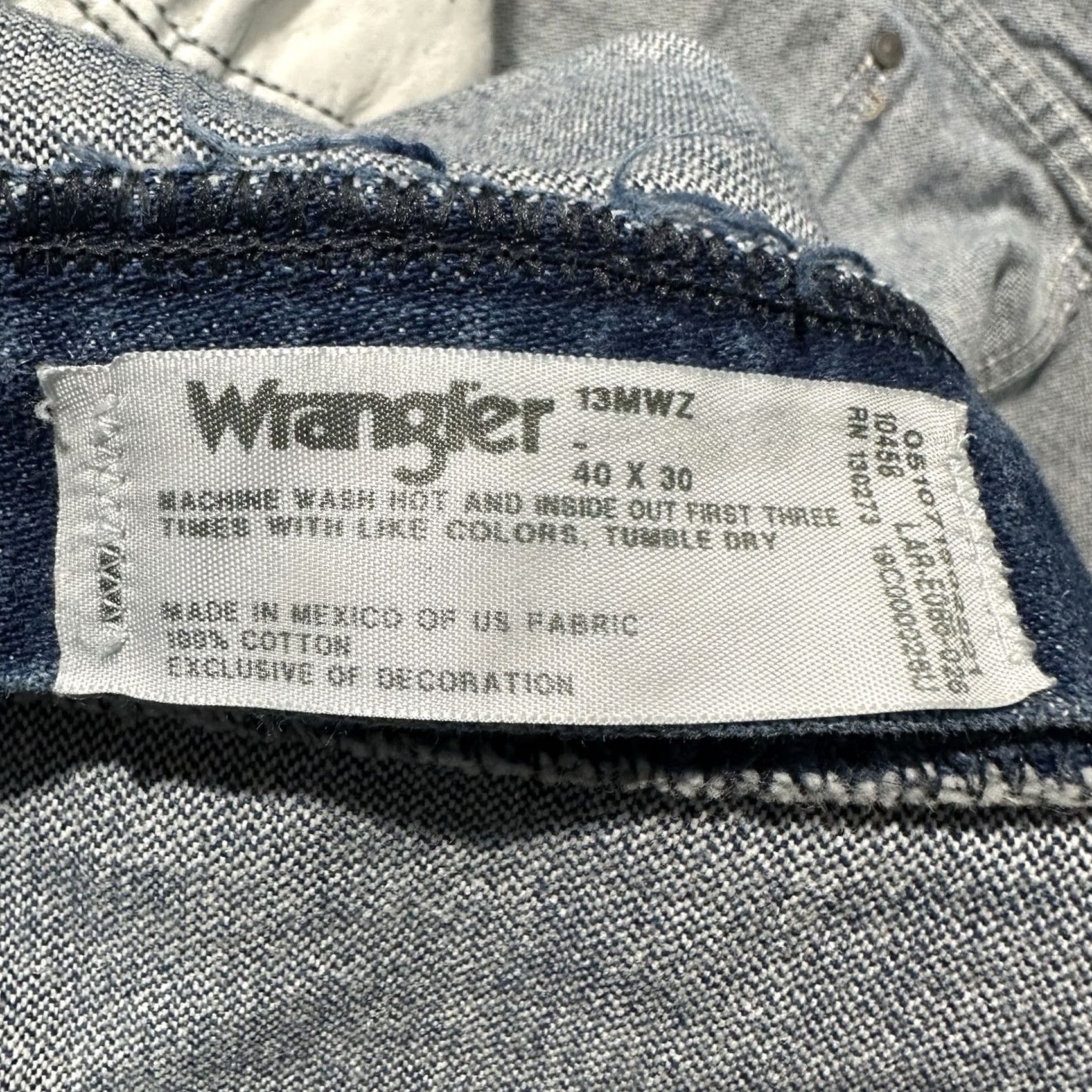 Wrangler VINTAGE Wrangler Jeans Mens 40x30 Blue Denim Cowboy Cut 13MWZ Size US 40 / EU 56 - 4 Thumbnail