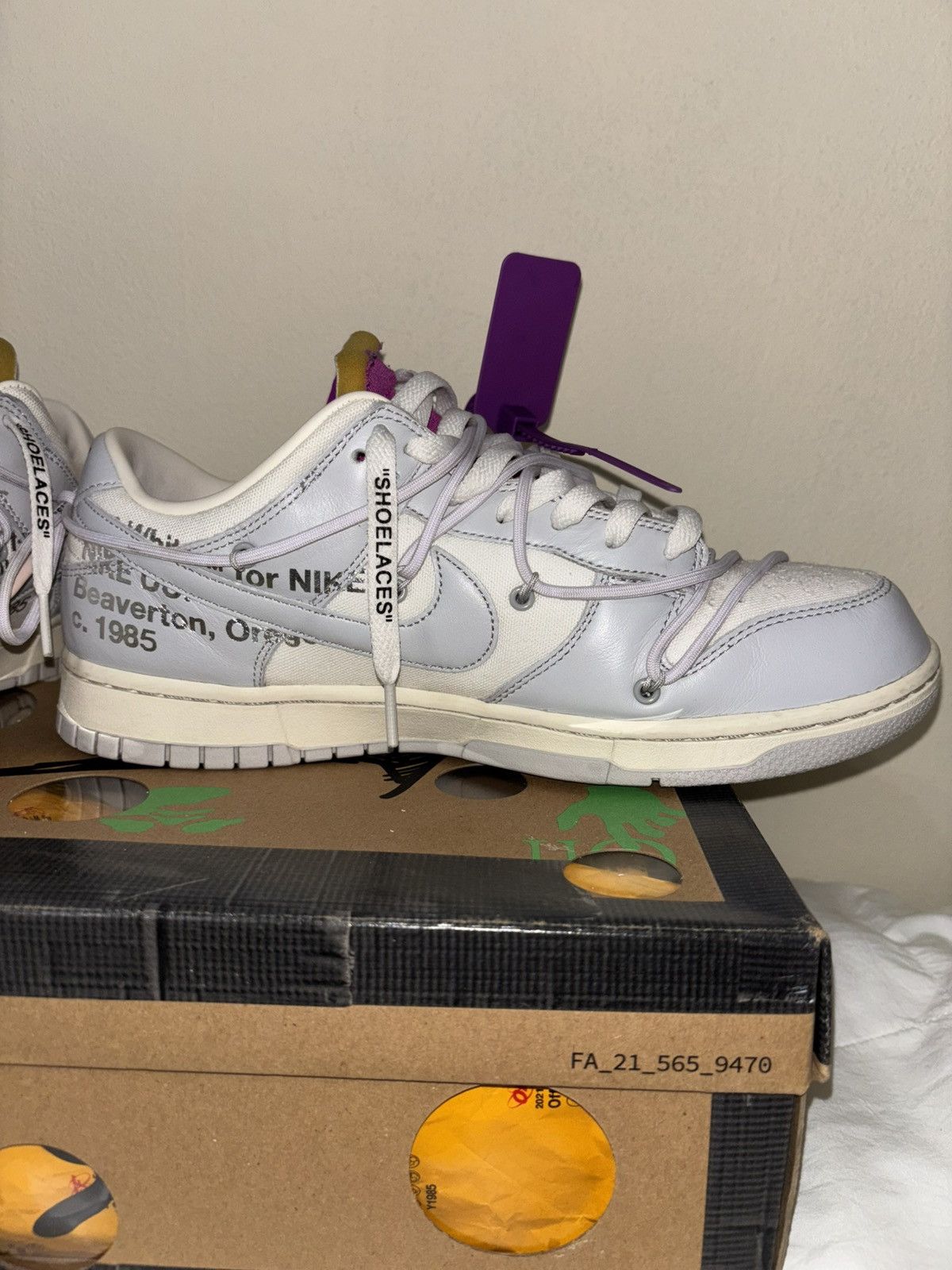 Nike × Off-White Nike Off white Dunk lot 03/50 Size US 10.5 / EU 43-44 - 5 Thumbnail