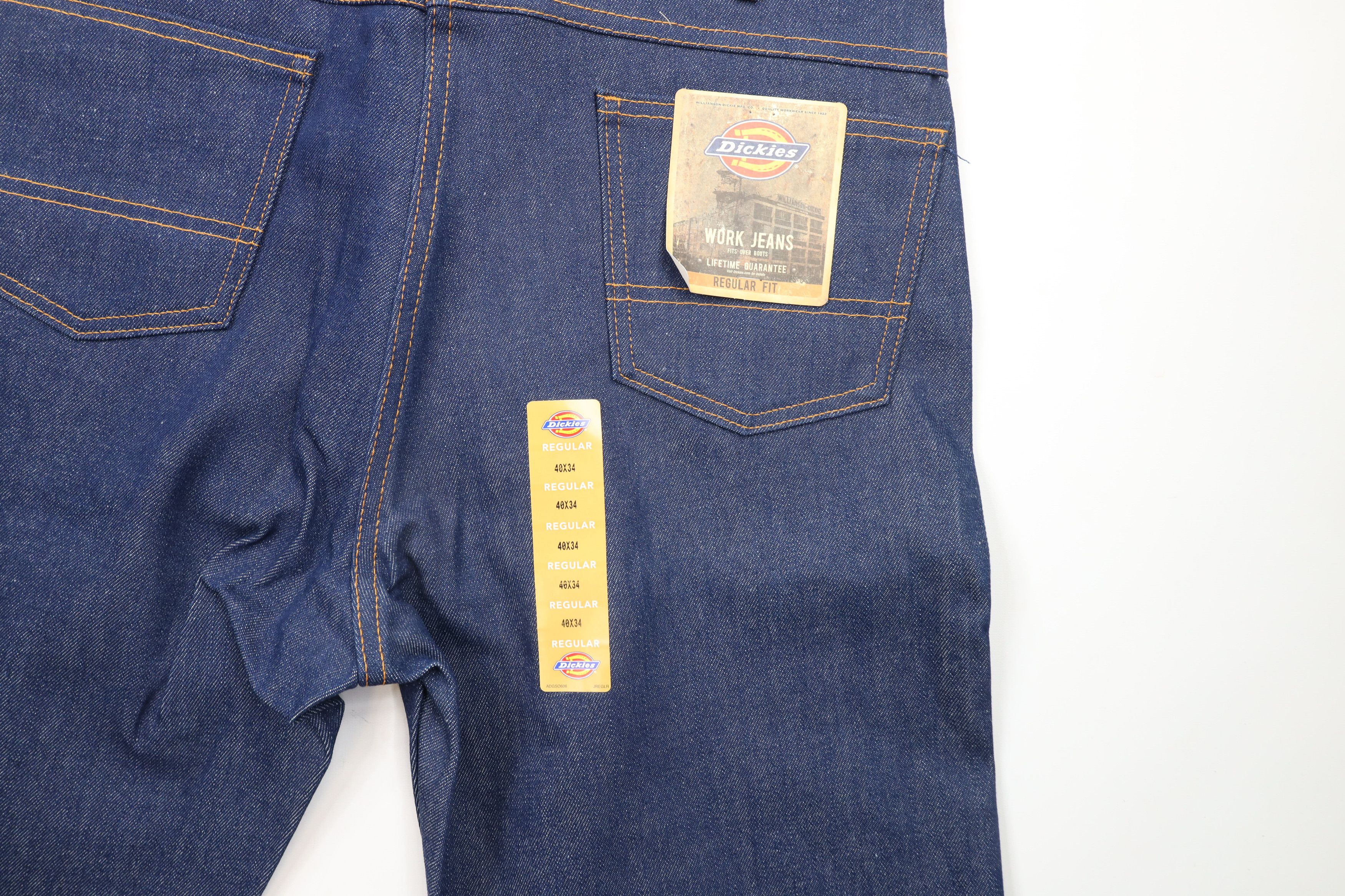 Dickies × Vintage Deadstock Vintage Y2K Dickies Wide Leg Denim Work Jeans Size US 40 / EU 56 - 11 Thumbnail