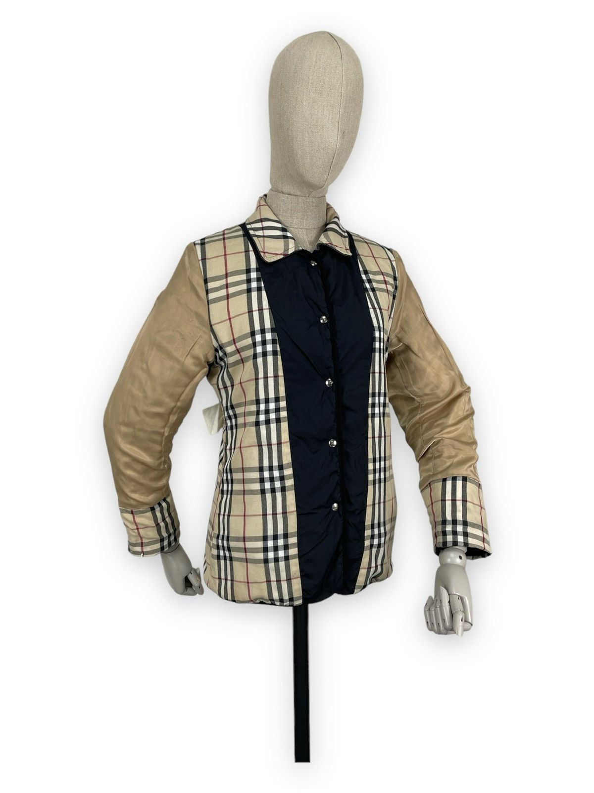 Burberry × Vintage BURBERRYS Nova Paid Quilted Snap-Buttons Coat Trench Jacket Size S / US 4 / IT 40 - 1 Thumbnail