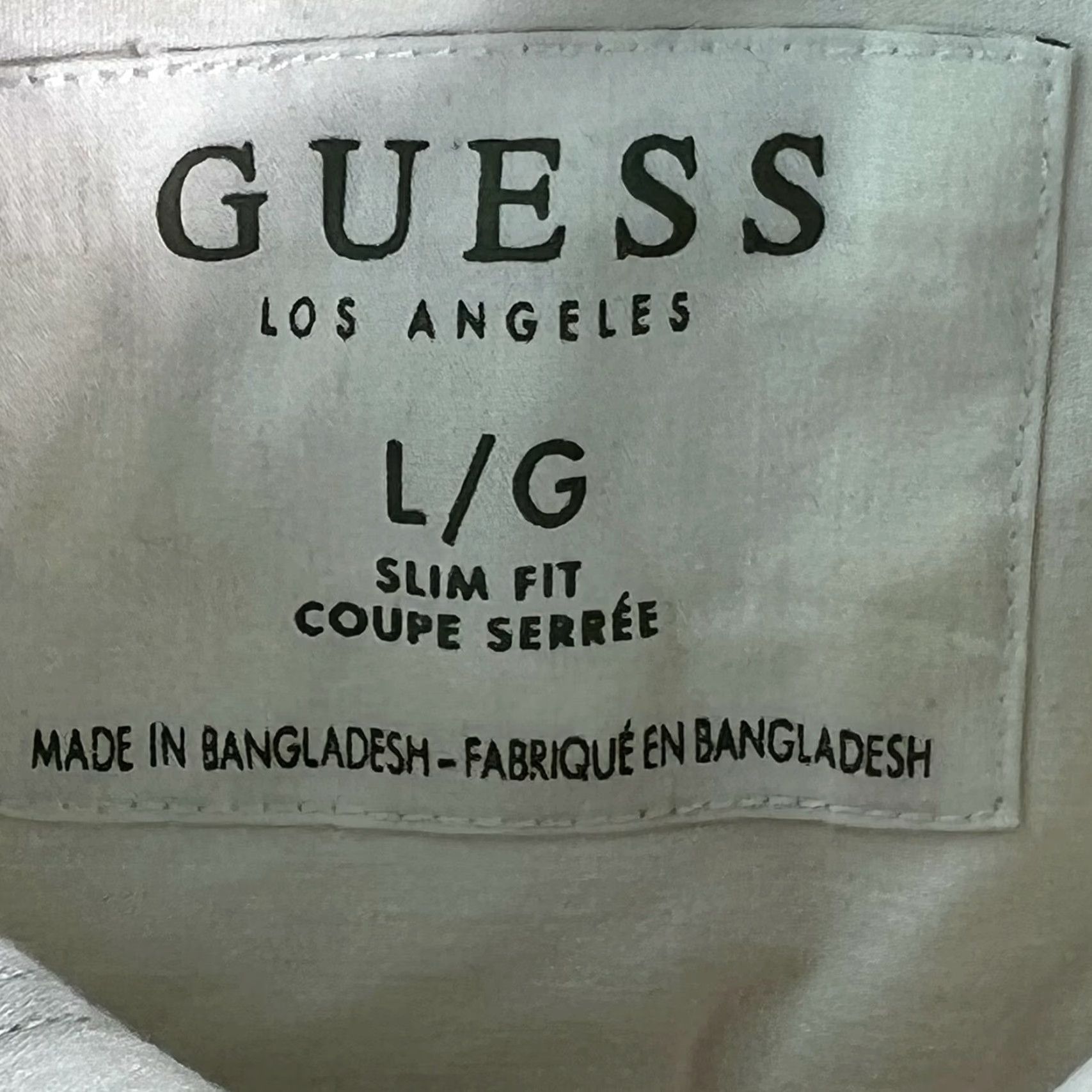 Guess Guess Mens Slim Fit White Button Front Shirt L Shirt Size US L / EU 52-54 / 3 - 5 Thumbnail