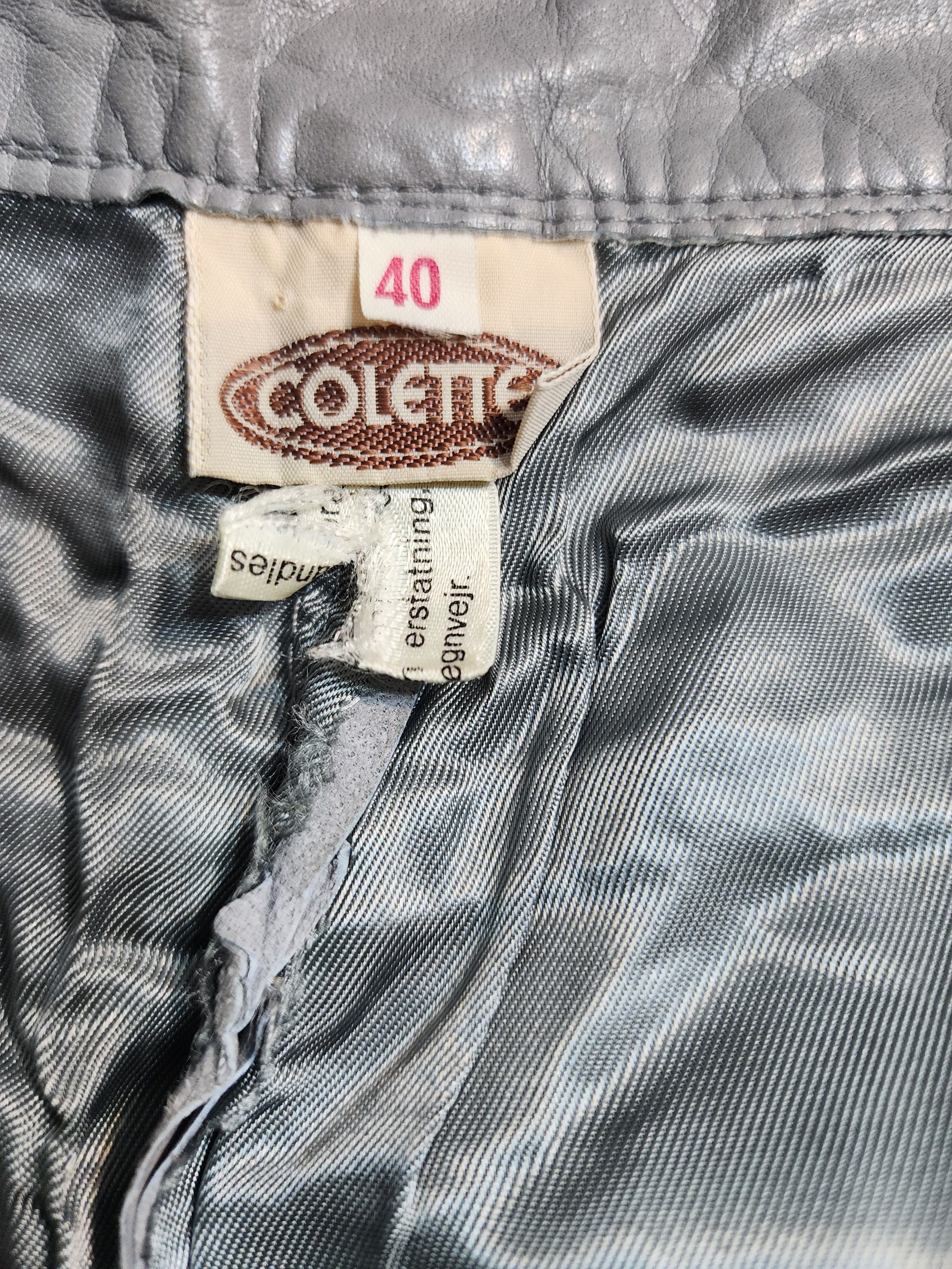 Genuine Leather Gray Women's Leather Pants. Size 27" / US 4 / IT 40 - 9 Thumbnail