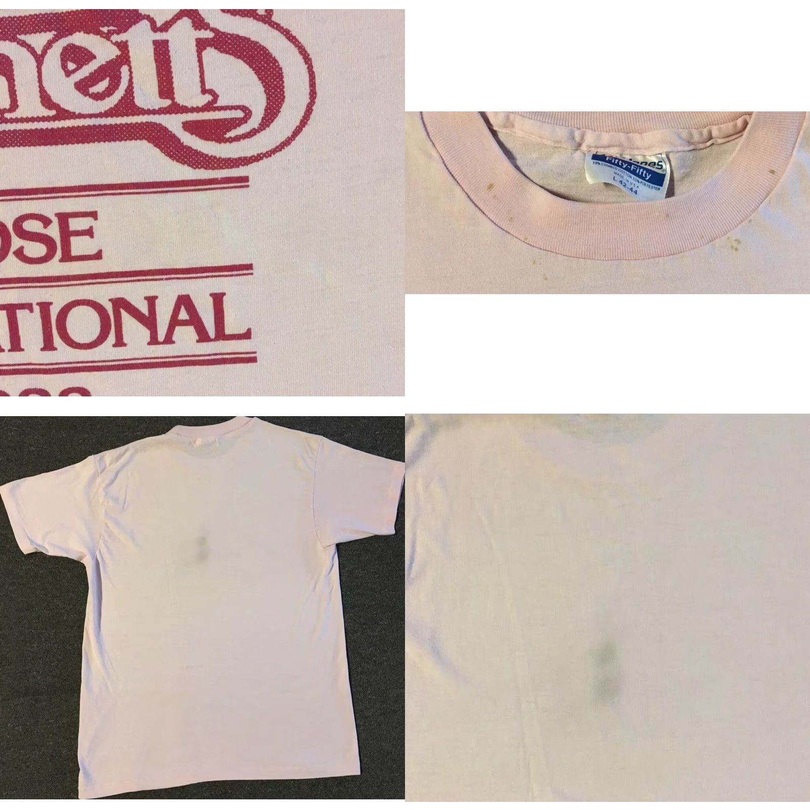 Vintage VINTAGE Spinetts Rose Invitational Faded Shirt S Pink 80s 90s Grunge Vintage Shirt Mens Single Stitch USA Football Sports Parade Flower Bowl Size US S / EU 44-46 / 1 - 8 Thumbnail
