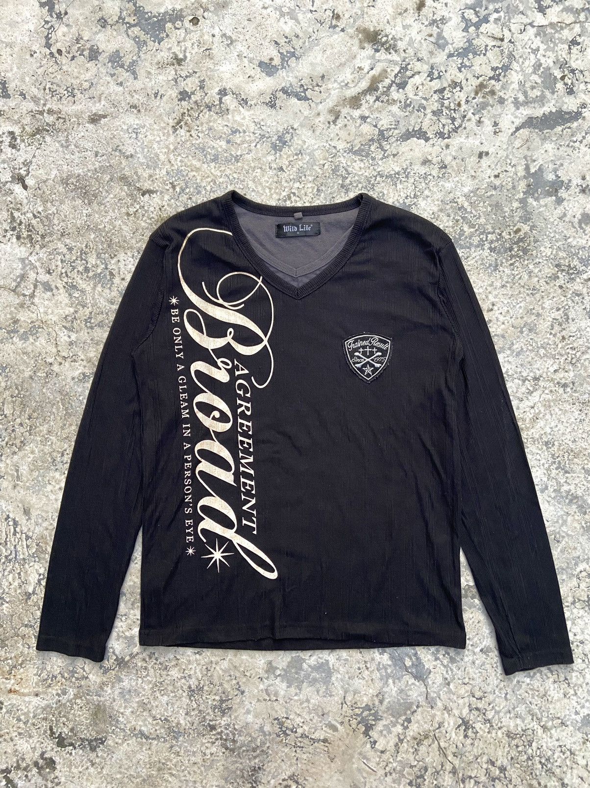If Six Was Nine 2000s wild life knite waffle double layer long sleeve Size US M / EU 48-50 / 2 - 3 Thumbnail