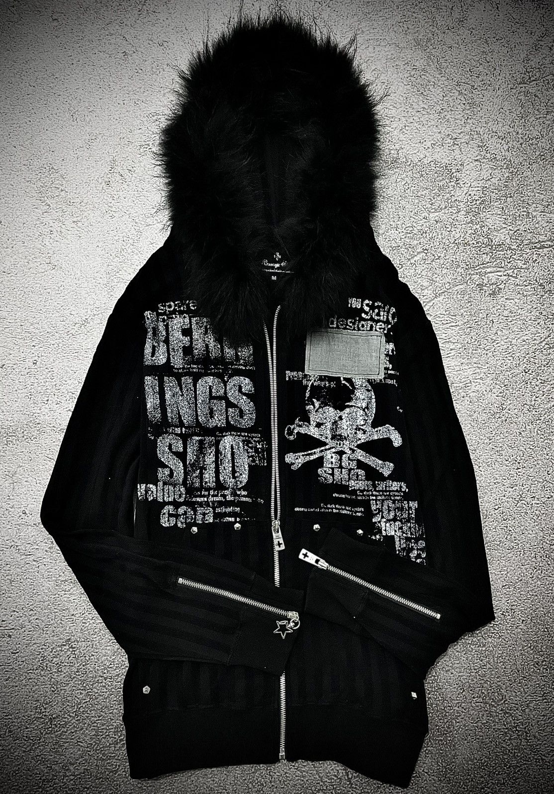 BERNINGS SHO 2000s Bernings sho Gothic Punk Poem Zip Hood Size US M / EU 48-50 / 2 - 2 Thumbnail