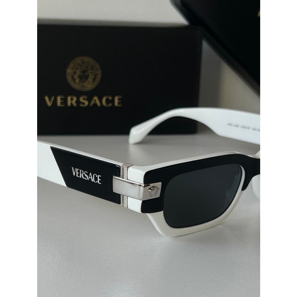Versace NEW Versace VE4465 Black White Square Sunglasses Size ONE SIZE - 7 Thumbnail