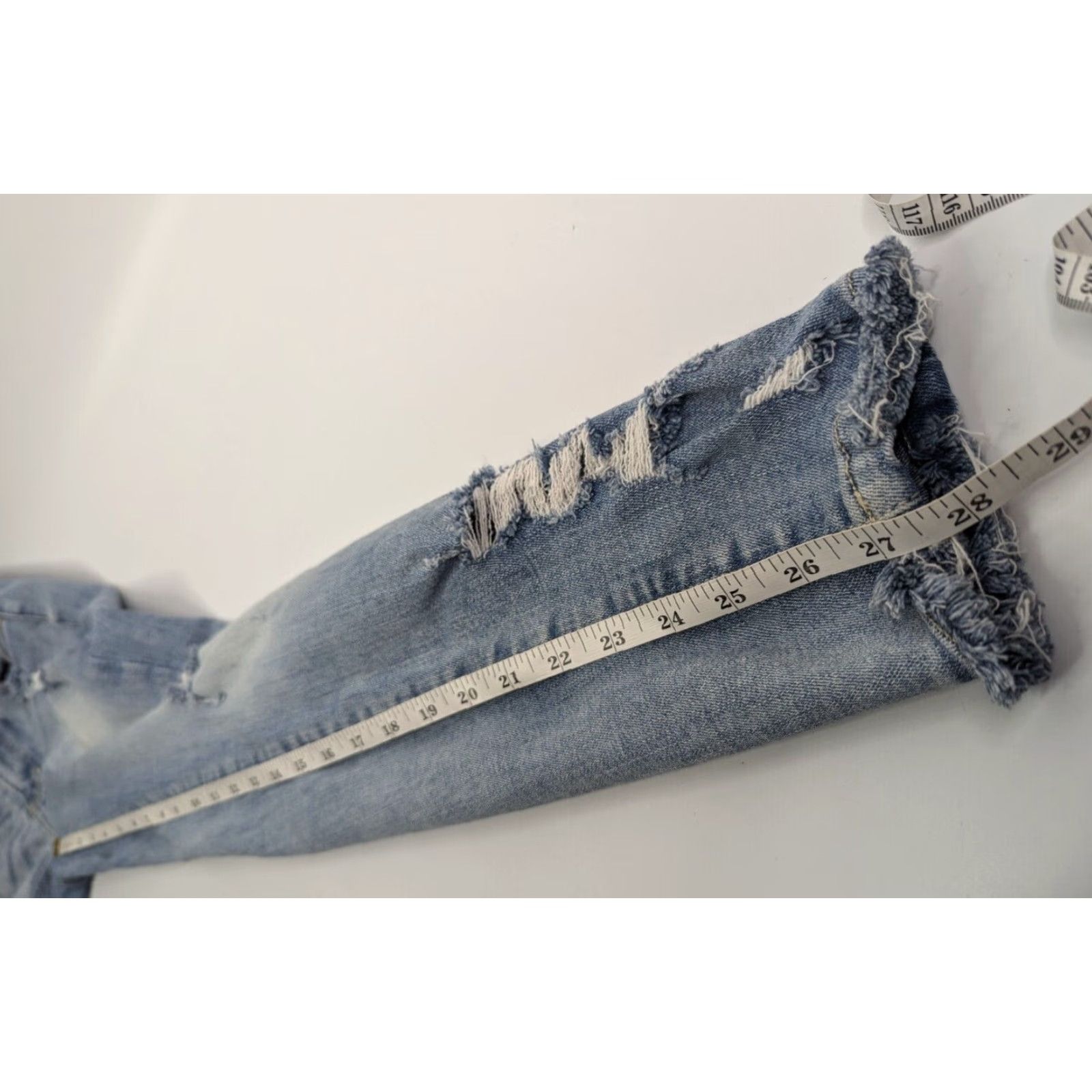 Vintage Kancan Jeans Mid Rise Distressed Skinny Blue Light Wash 27 Women 5-Pocket KC8373M Size 27" / US 4 / IT 40 - 6 Thumbnail