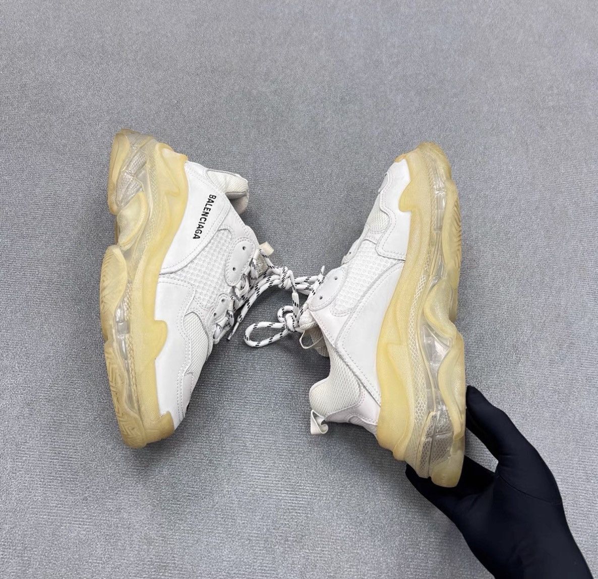 Balenciaga Balenciaga Triple S White Cushioned Men's Sneakers Size US 7 / EU 40 - 2 Thumbnail