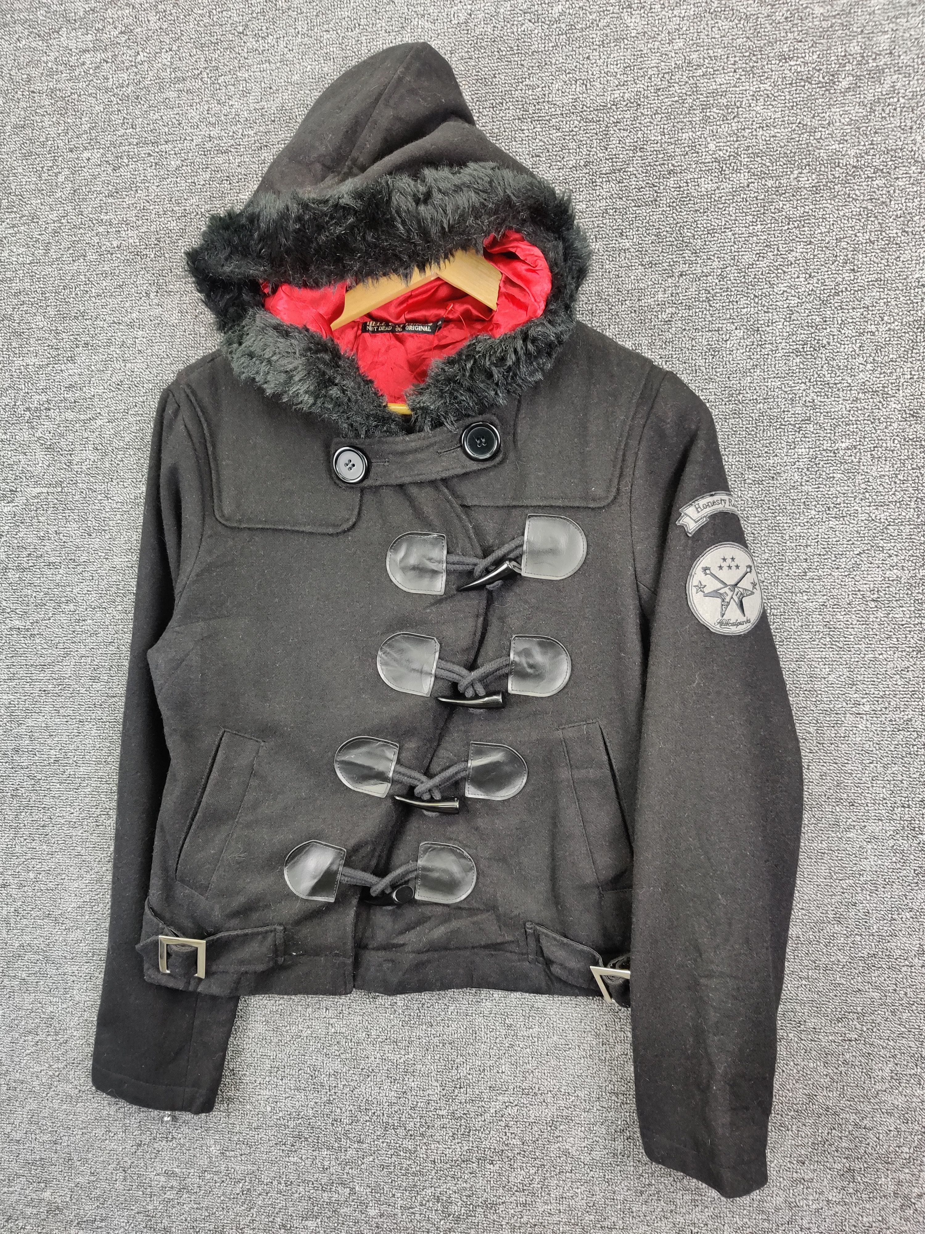 Vintage Hell Cats Punks Wool Duffle Fur Jacket Size US S / EU 44-46 / 1 - 2 Thumbnail