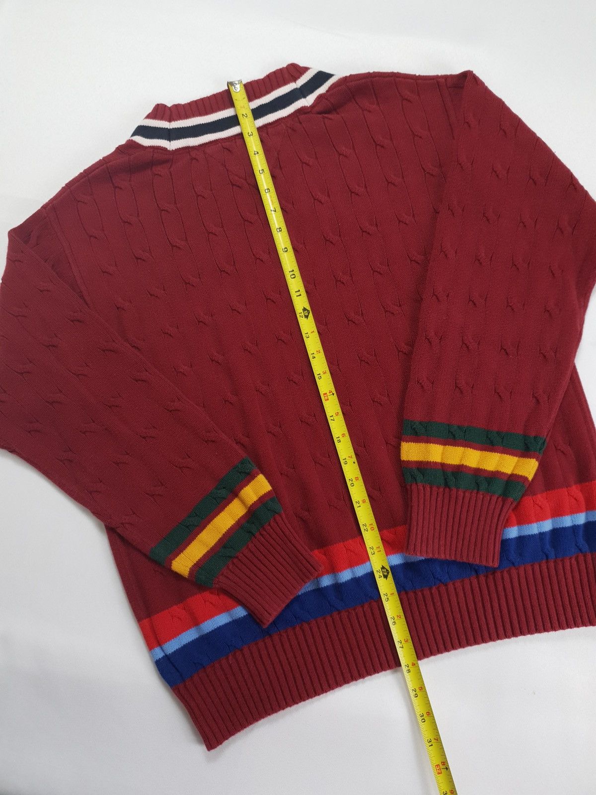 Tommy Hilfiger Vintage Tommy Hilfiger Crawford Cricket V-Neck Sweater Size US L / EU 52-54 / 3 - 6 Thumbnail