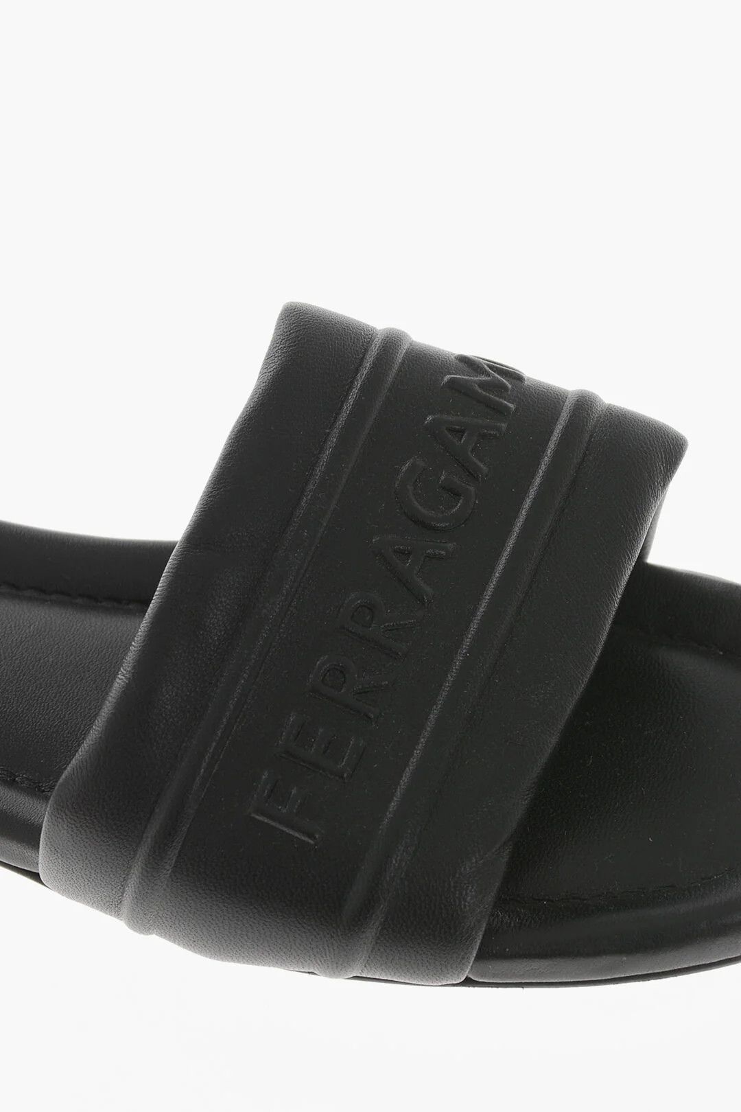 Salvatore Ferragamo og1mm0426 Leather Slides in Black Size US 7.5 / IT 37.5 - 4 Thumbnail