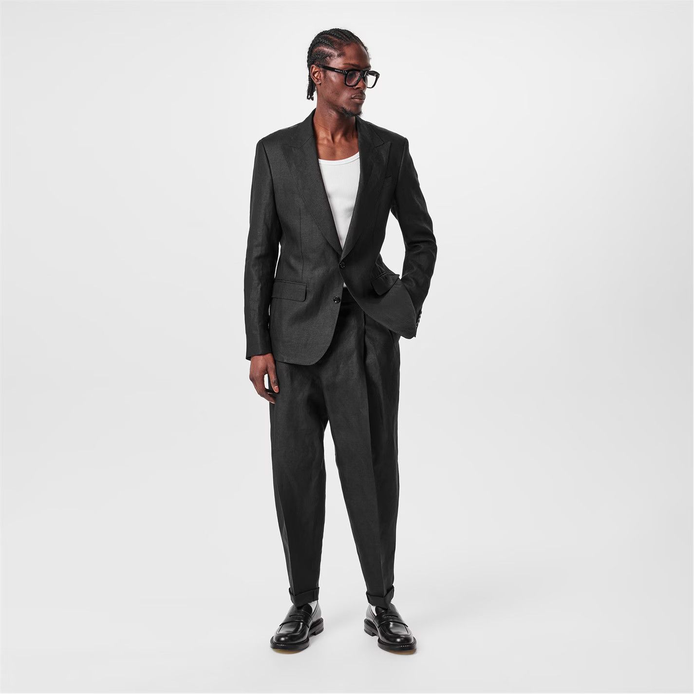 Dolce & Gabbana o1g2r1mq0426 Lightweight Linen Blazer in Black Size US M / EU 48-50 / 2 - 6 Thumbnail