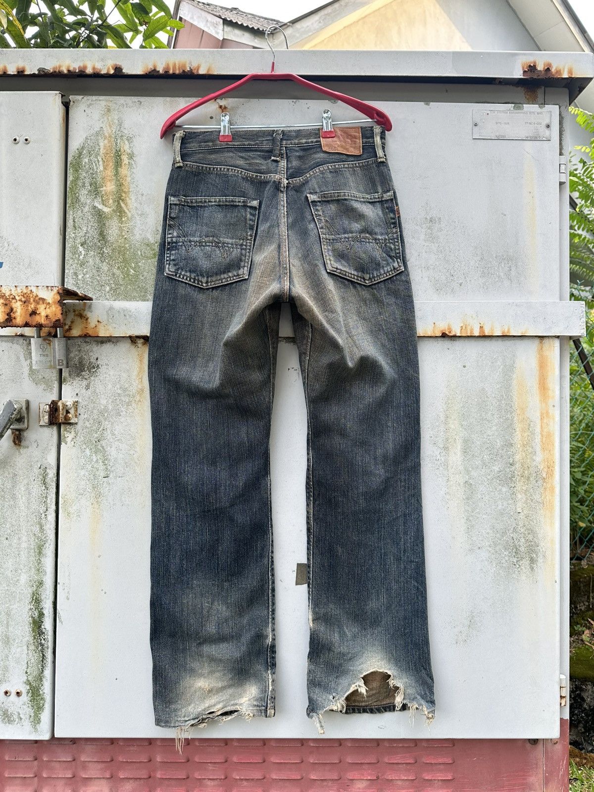 Edwin 👹Vintage THRASHED EDWIN 505 Baggy Jeans Size US 28 / EU 44 - 1 Thumbnail