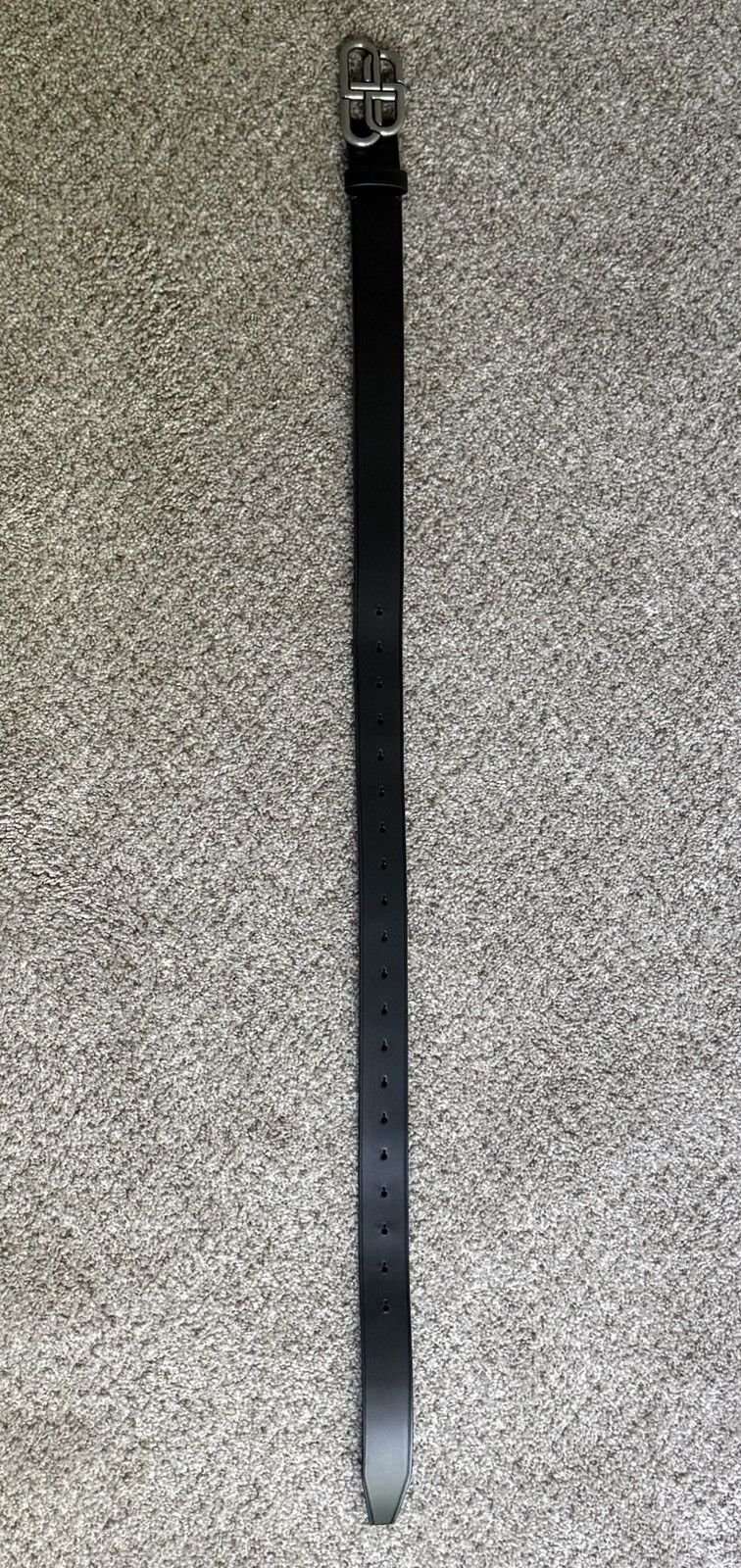 Balenciaga BALENCIAGA Men’s Black Adjustable Dress Belt with BB Buckle Size ONE SIZE - 14 Thumbnail