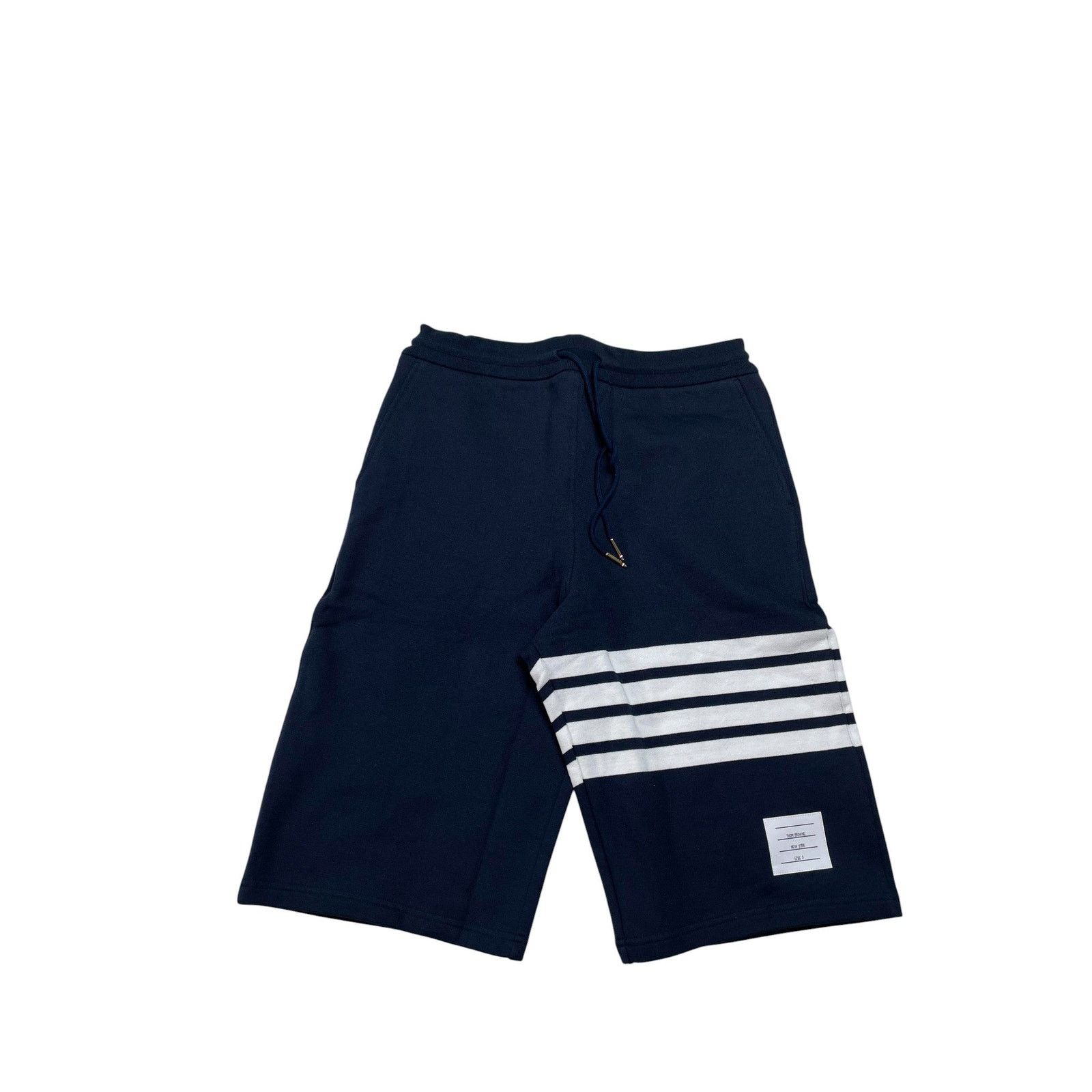 Thom Browne Thom Browne Navy & White Stripe Sweat Shorts Size US 32 / EU 48 - 1 Thumbnail