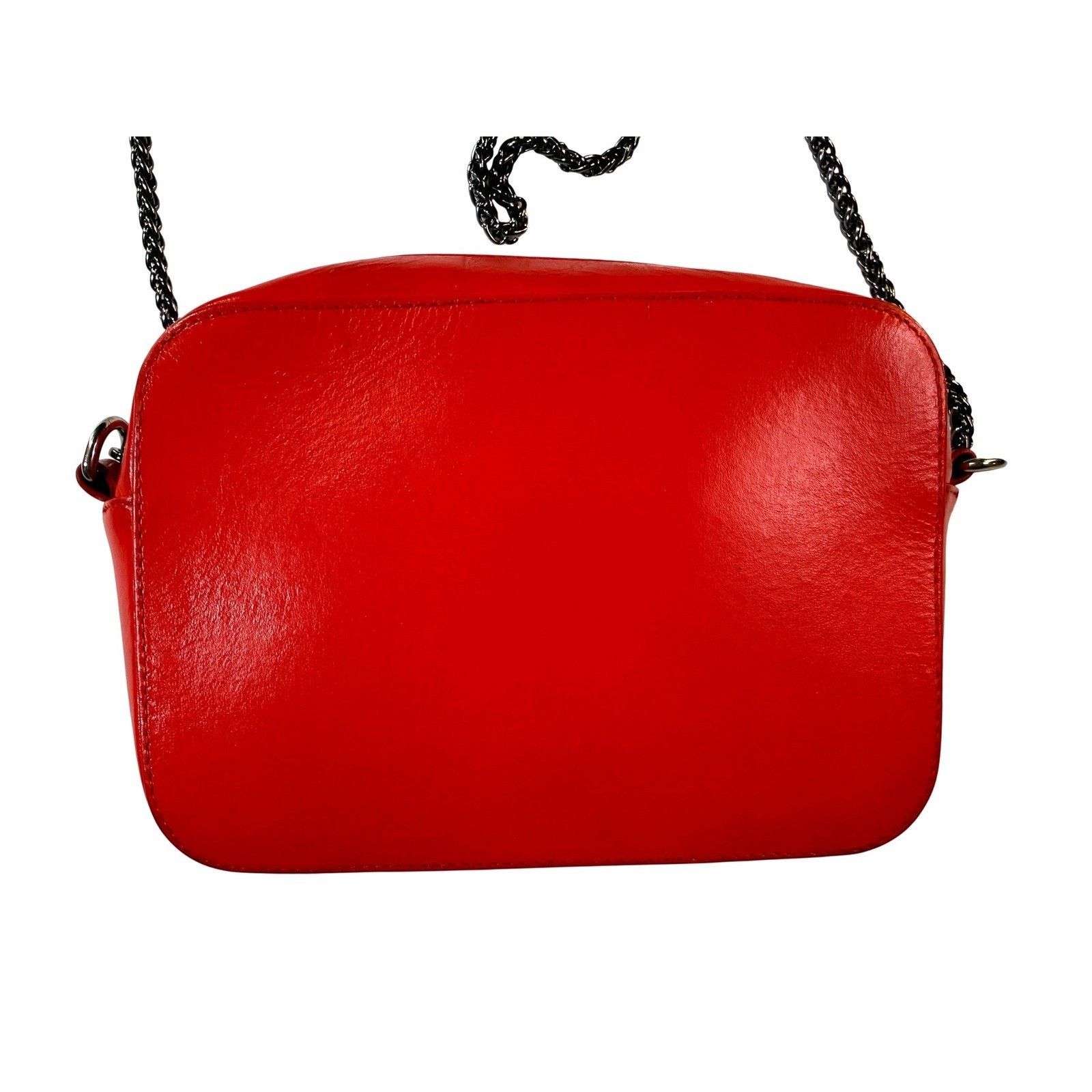 Versace Versace Medusa Red Leather Crossbody Bag Chain Strap Italy Size ONE SIZE - 6 Thumbnail