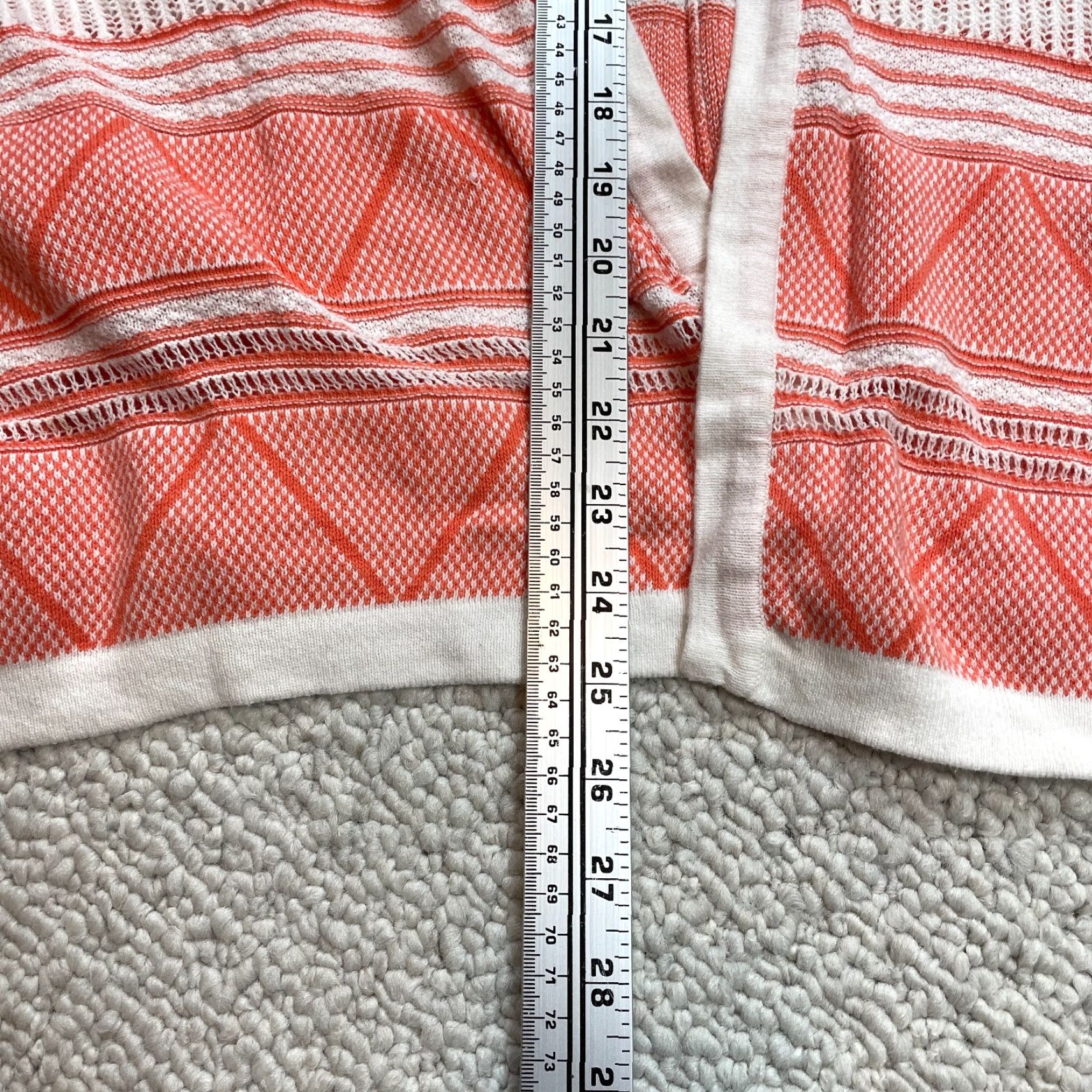 Bcbgmaxazria VINTAGE BCBGMAXAZRIA Sweater Womens One Size Light Red White Cotton Soft Size ONE SIZE - 3 Thumbnail