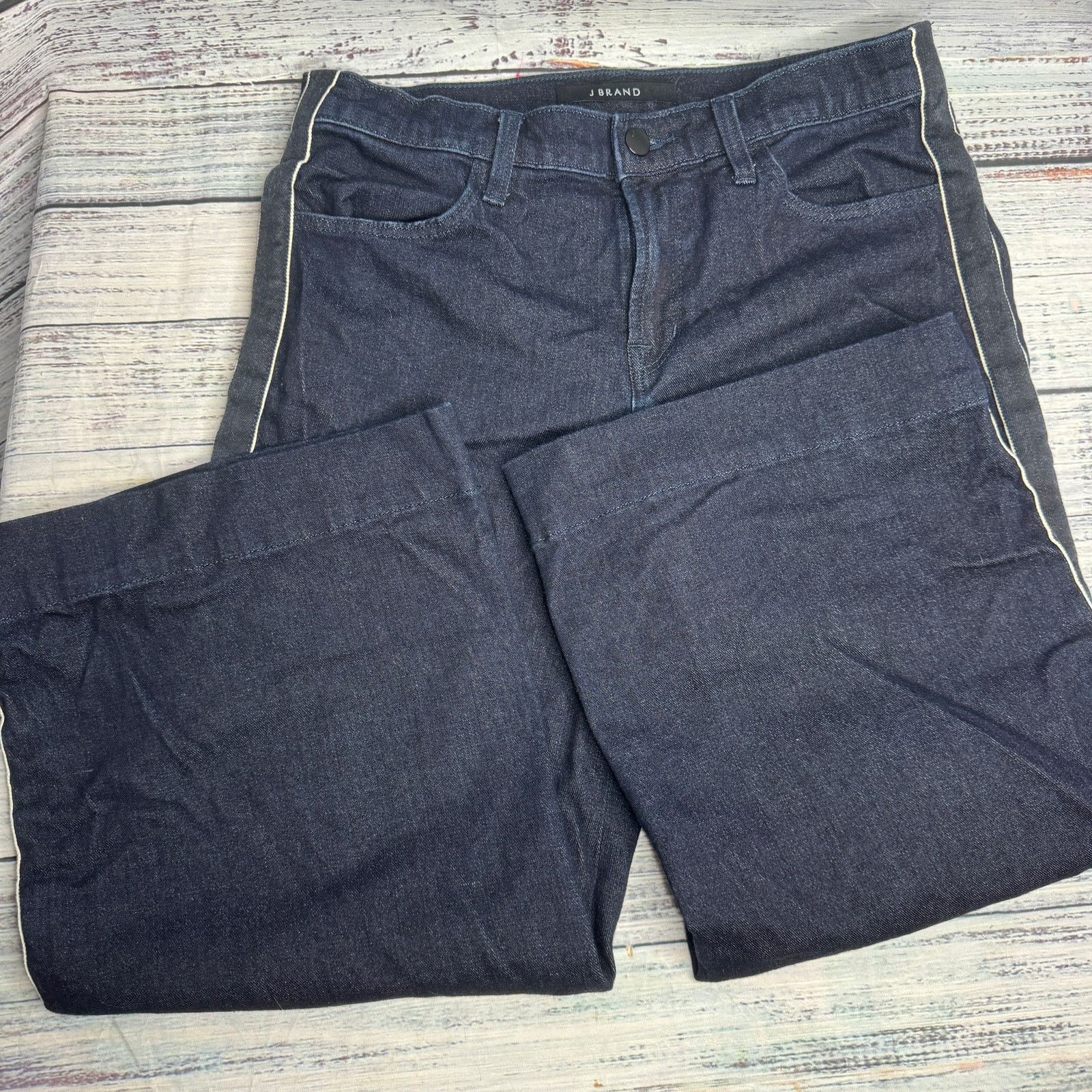 J Brand J Brand Liza Wide Leg Culottes Cropped Jeans Size 29 Size 30" / US 8 / IT 44 - 2 Thumbnail