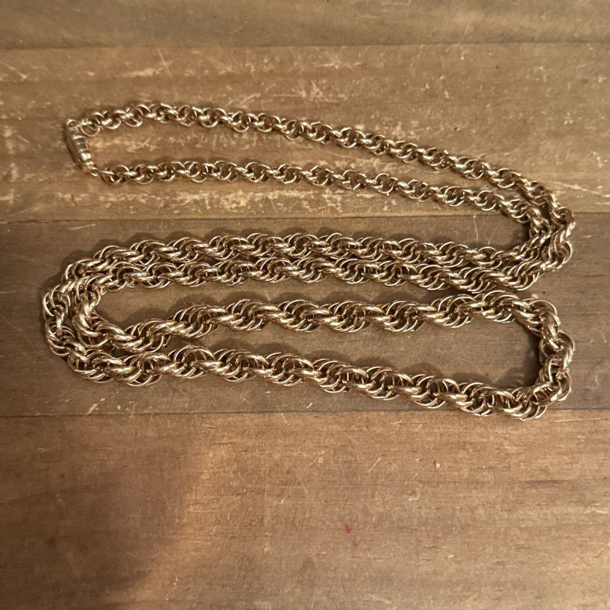 Vintage Vintage gold tone twisted rope chain necklace Size ONE SIZE - 4 Thumbnail