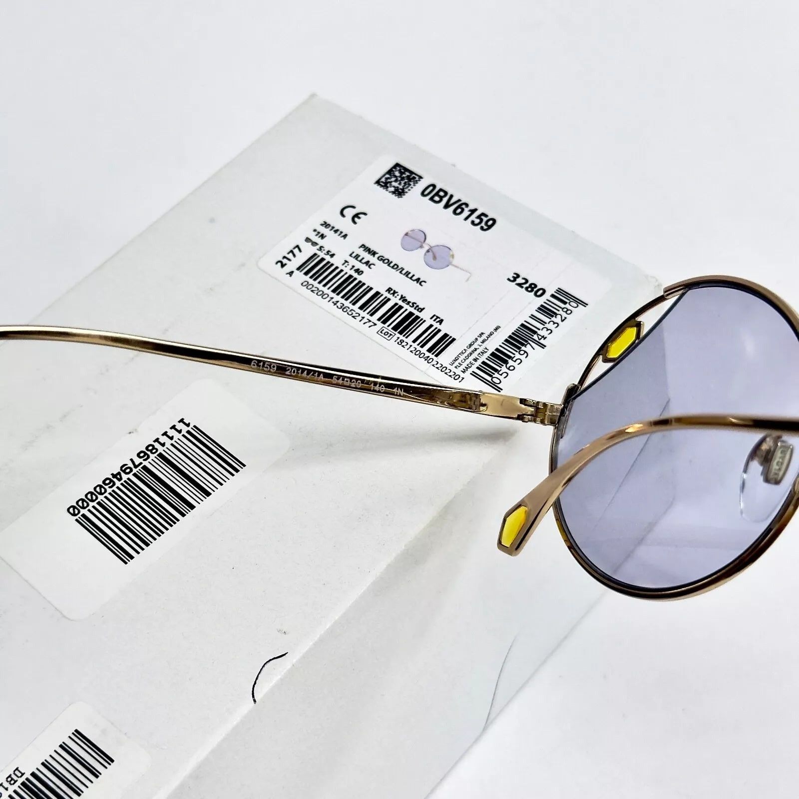 Bvlgari BVLGARI SERPENTEYES BV6159 Blue Lilac Enamel Sunglasses 6159 Size ONE SIZE - 9 Thumbnail