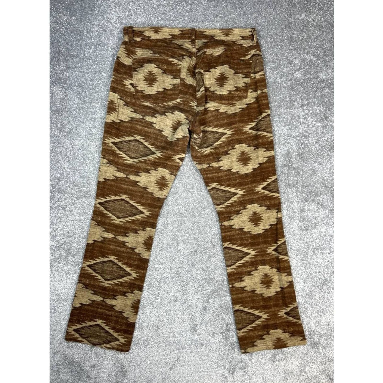 Ralph Lauren Lauren Ralph Lauren Jeans Womens 14 Brown Cotton Aztec Modern Straight Leg 36x31 Denim Size 36" / US 14 / IT 50 - 2 Thumbnail