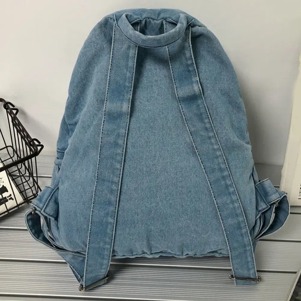 Japanese Brand Blue Denim Backpack Size ONE SIZE - 3 Thumbnail