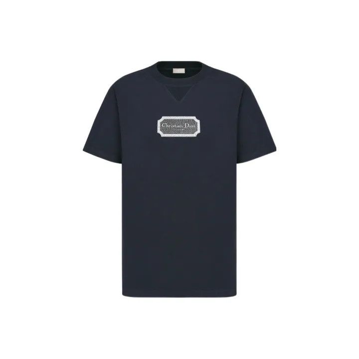 Dior Dior Crew Neck Short Sleeve Navy T-Shirt 0079 Size US M / EU 48-50 / 2 - 1 Thumbnail