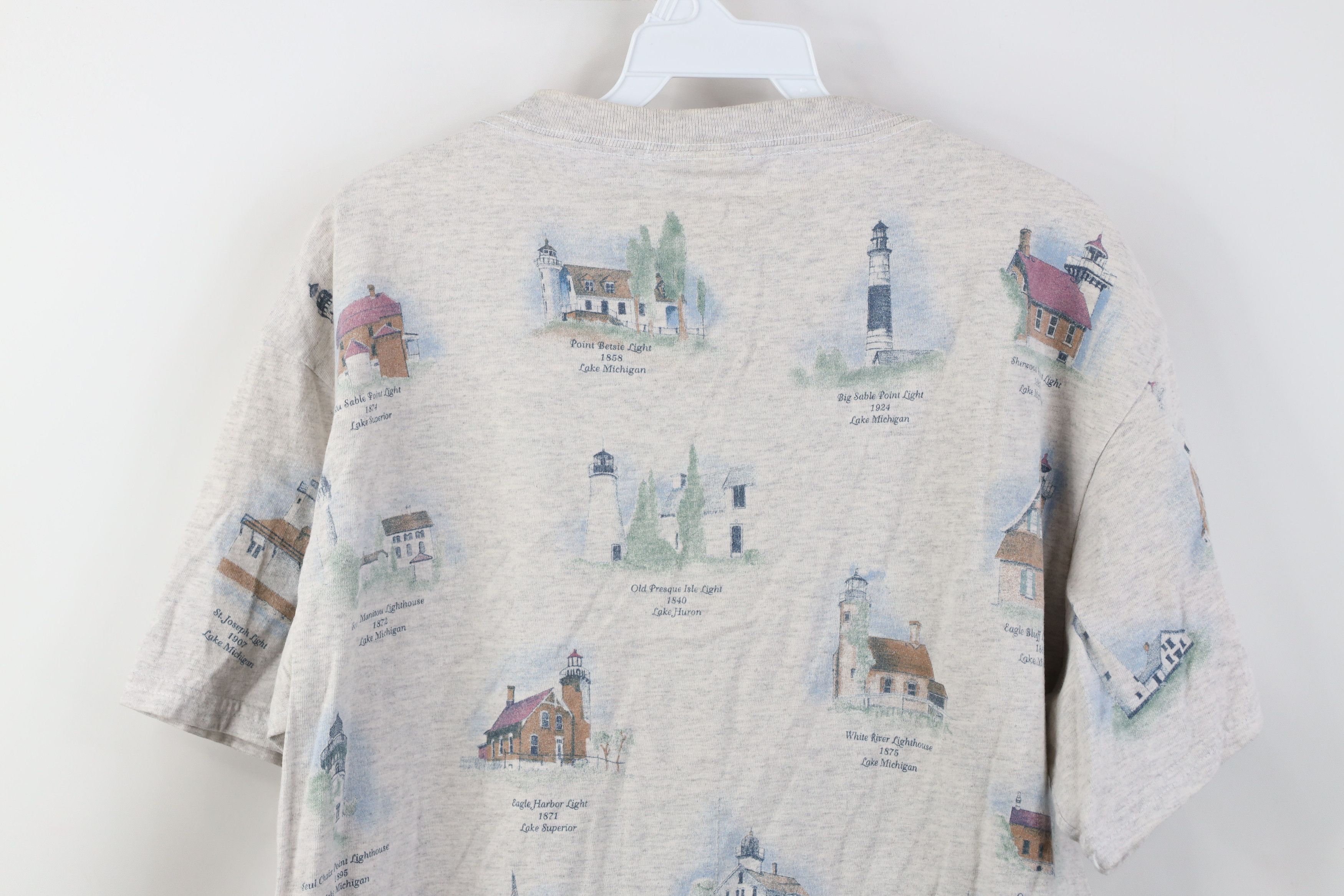 Vintage Vintage 90s Streetwear Lighthouse All Over Print T-Shirt USA Size M / US 6-8 / IT 42-44 - 13 Thumbnail