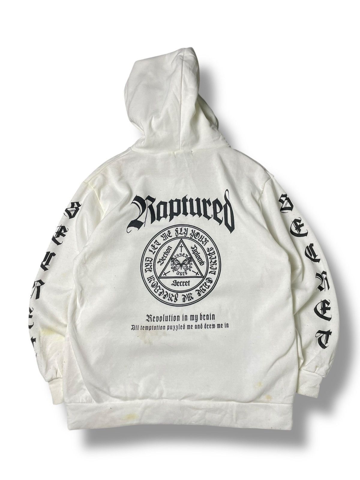 Japanese Brand Rad Four Real Brand Raptured Spellout Hoodies (62) Size US M / EU 48-50 / 2 - 7 Thumbnail