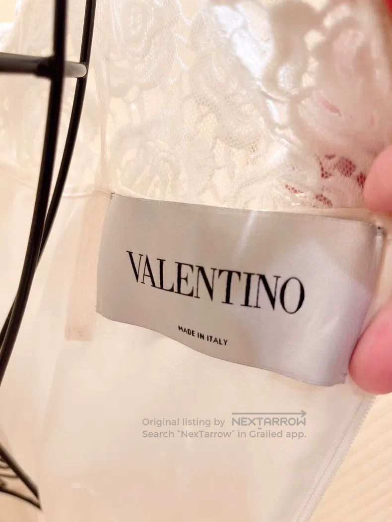 Valentino Valentino White flower lace dress Size M / US 6-8 / IT 42-44 - 5 Thumbnail