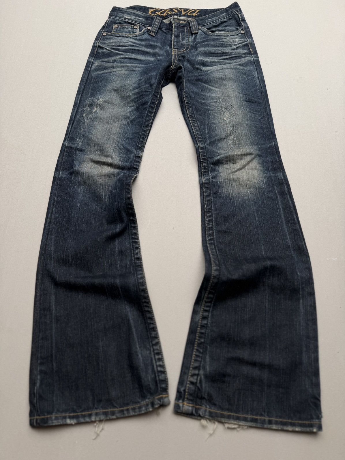 Japanese Brand CASVA flare jeans Size US 27 - 1 Thumbnail