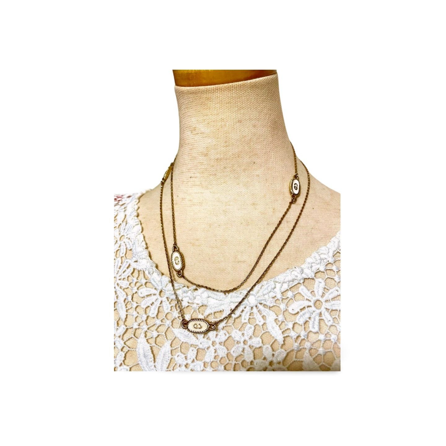 Dior Vintage Christian Dior skinny golden chain necklace Size ONE SIZE - 2 Thumbnail